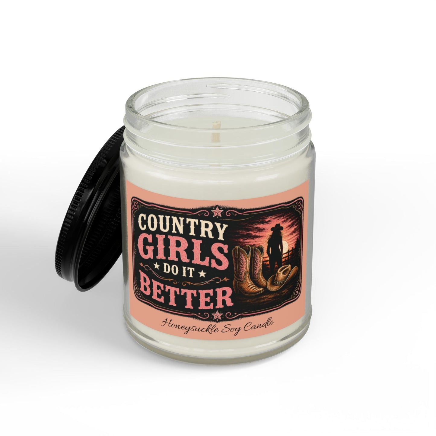 Country Girls Do It Better Honeysuckle Soy Candle - SJM Print Store