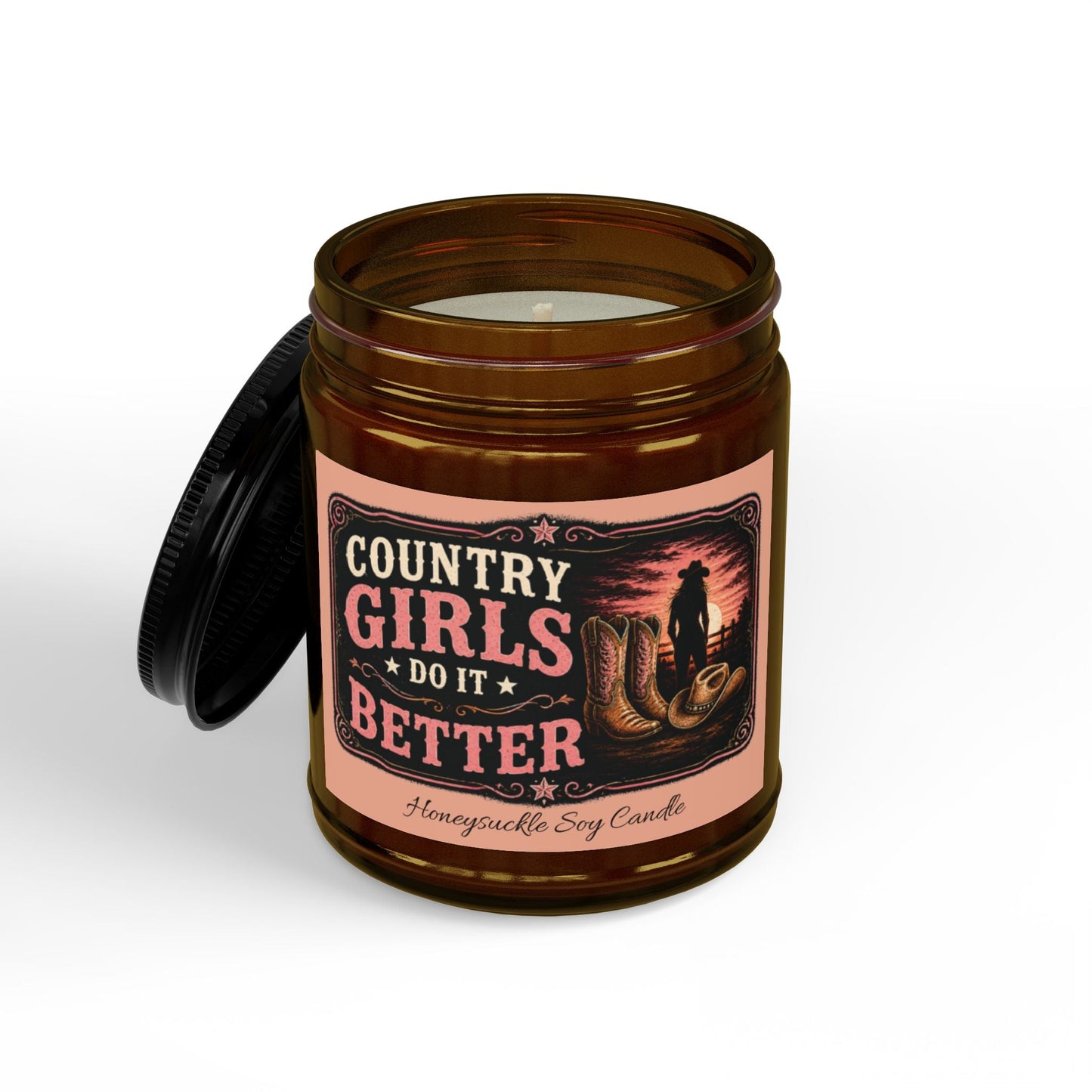 Country Girls Do It Better Honeysuckle Soy Candle - SJM Print Store