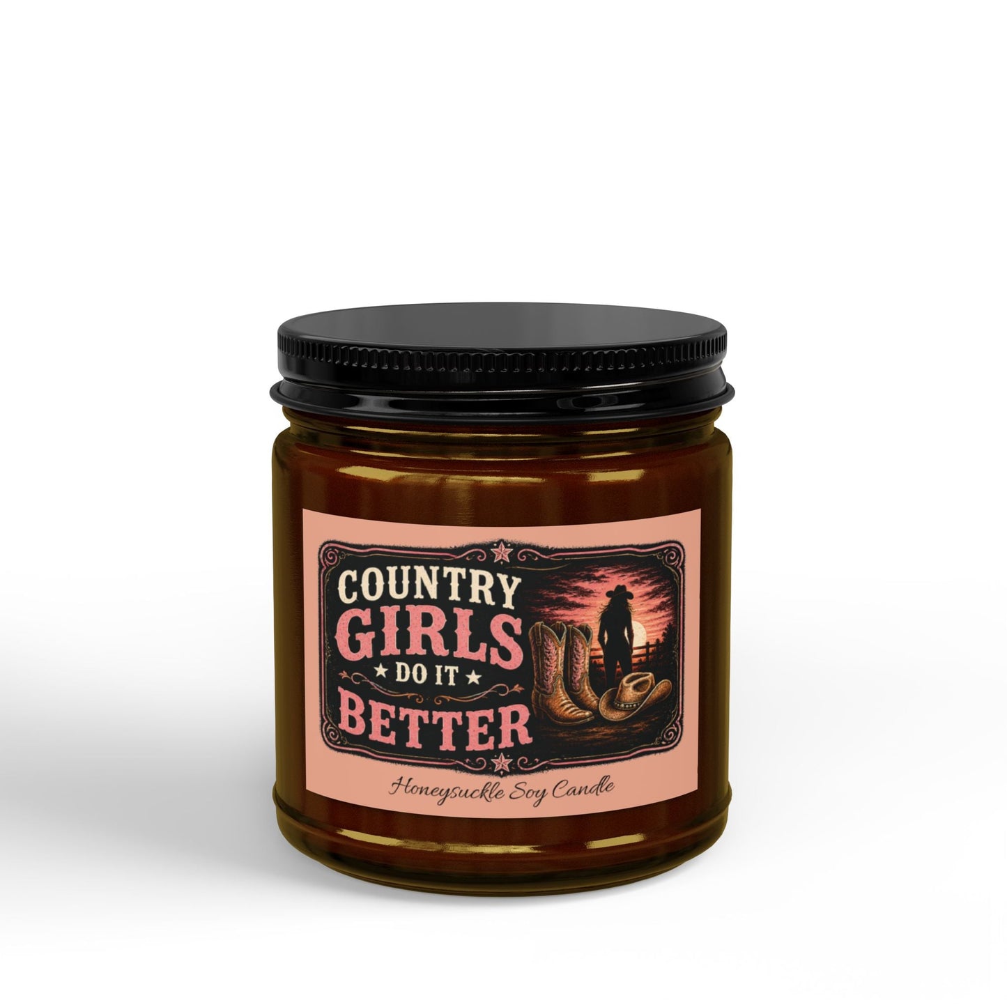 Country Girls Do It Better Honeysuckle Soy Candle - SJM Print Store