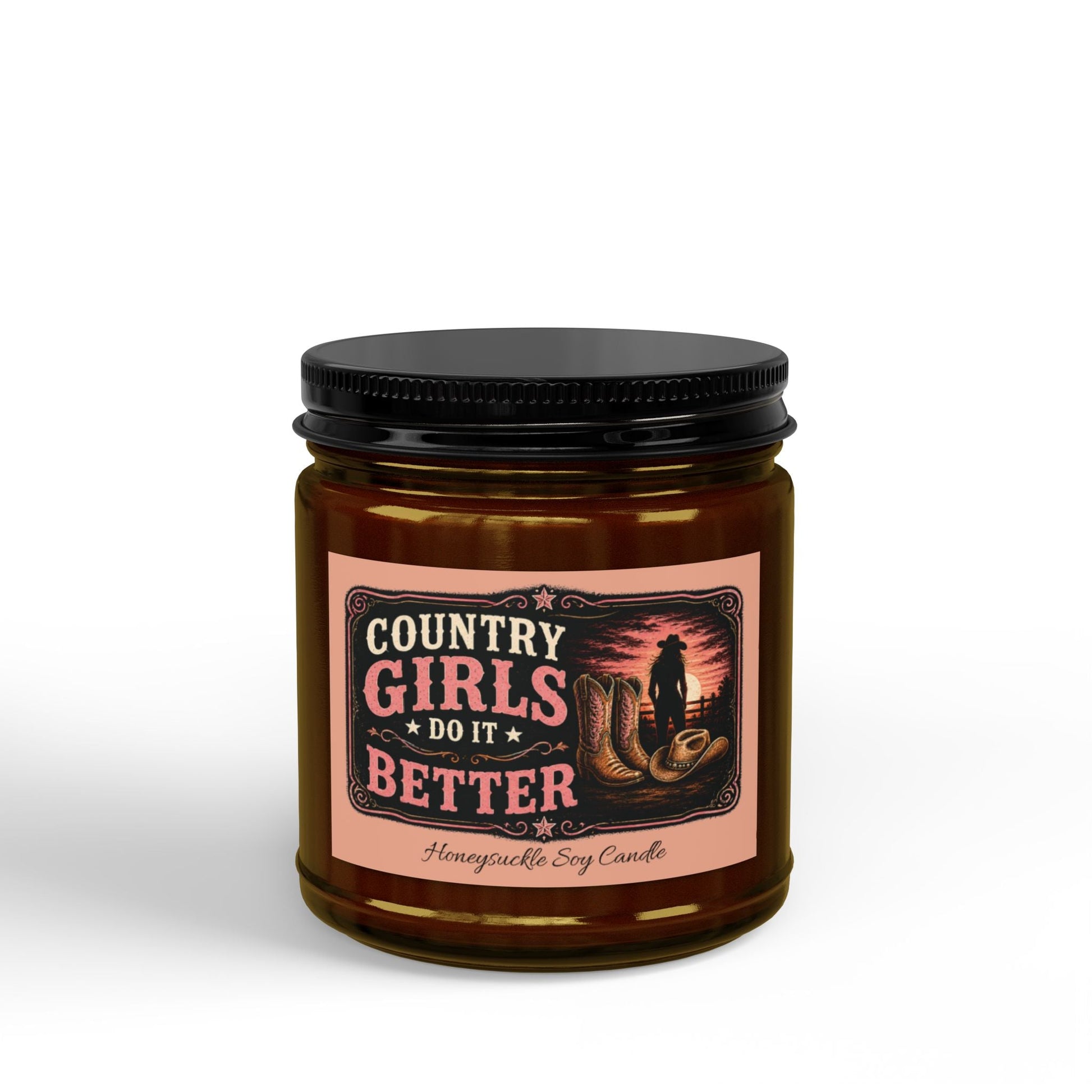 Country Girls Do It Better Honeysuckle Soy Candle - SJM Print Store