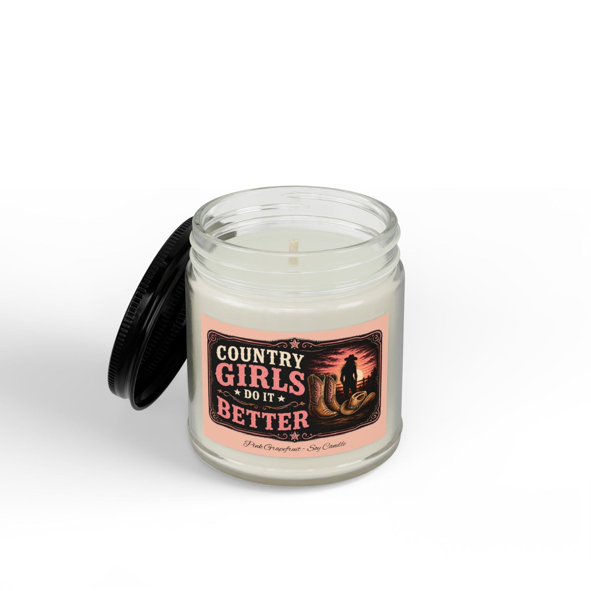 Country Girls Do It Better Pink Grapefruit Soy Candle - SJM Print Store