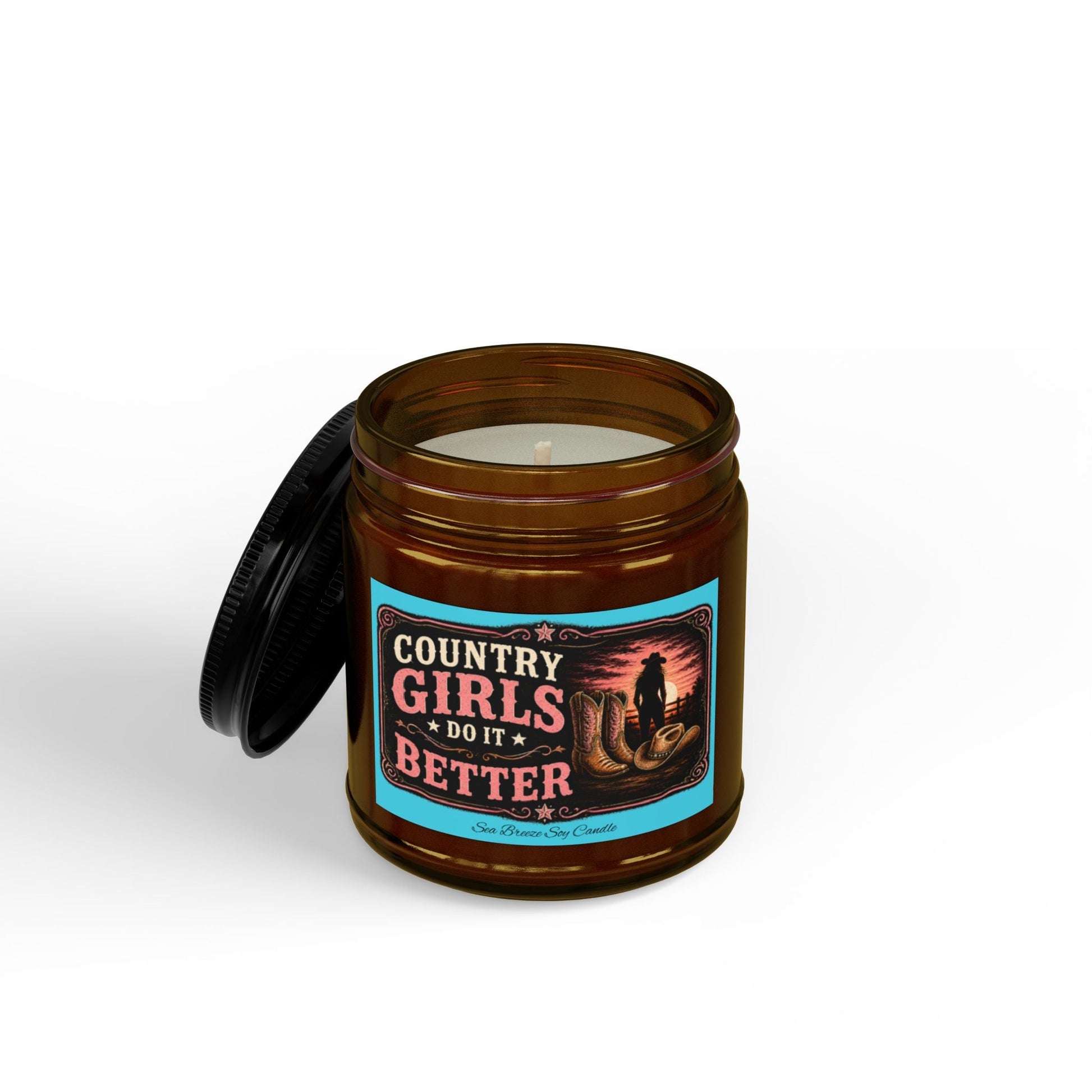 Country Girls Do It Better Sea Breeze Scented Soy Candle - SJM Print Store