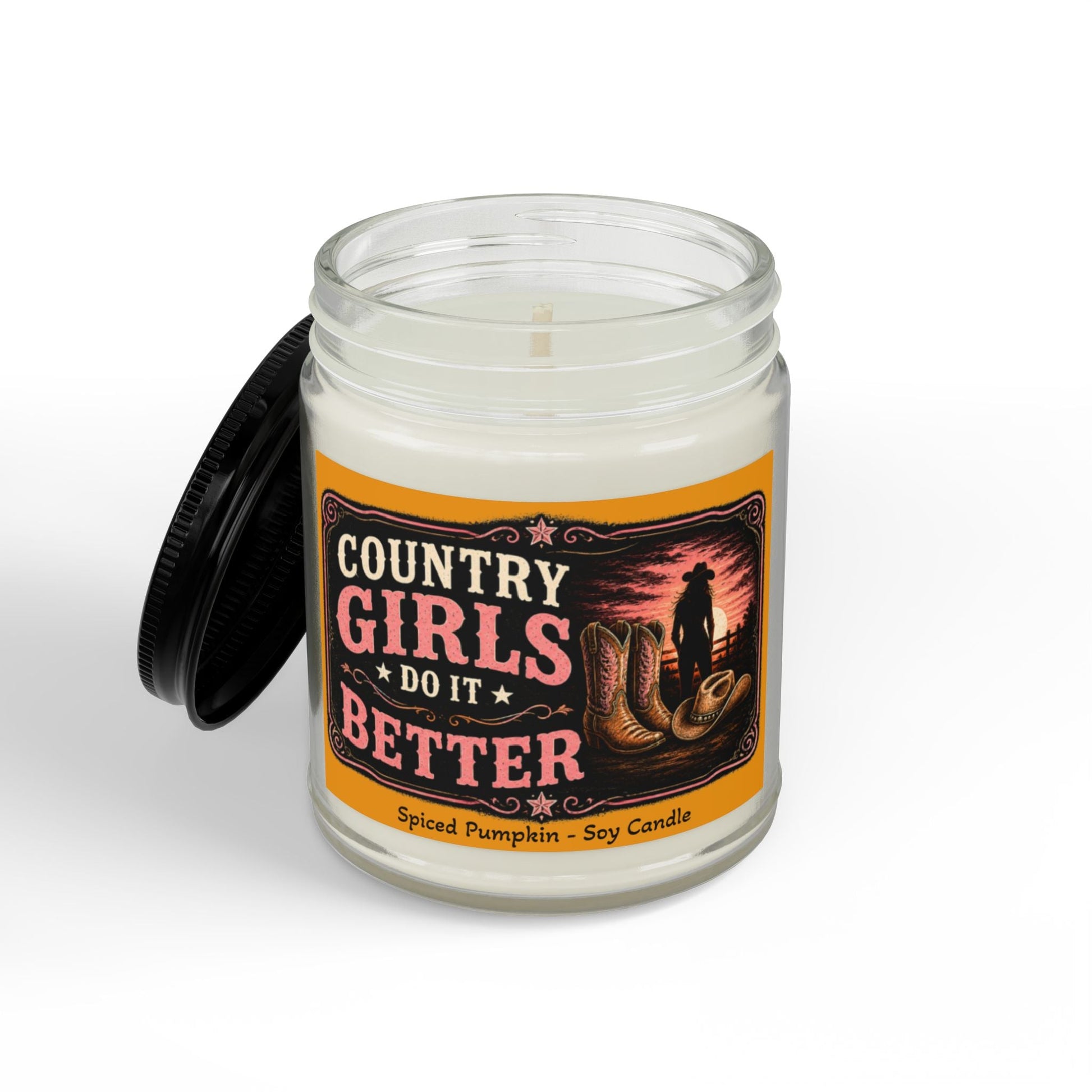 Country Girls Do It Better Spiced Pumpkin Soy Candle - SJM Print Store