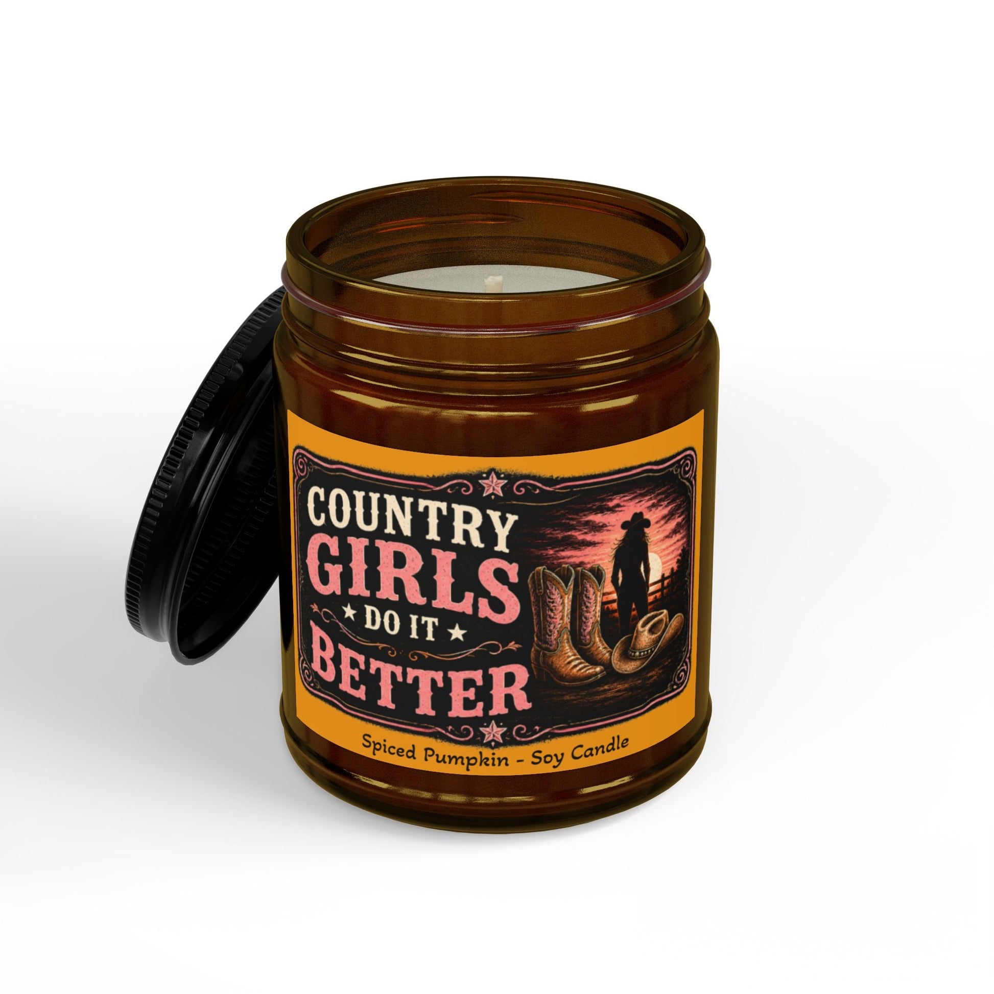 Country Girls Do It Better Spiced Pumpkin Soy Candle - SJM Print Store
