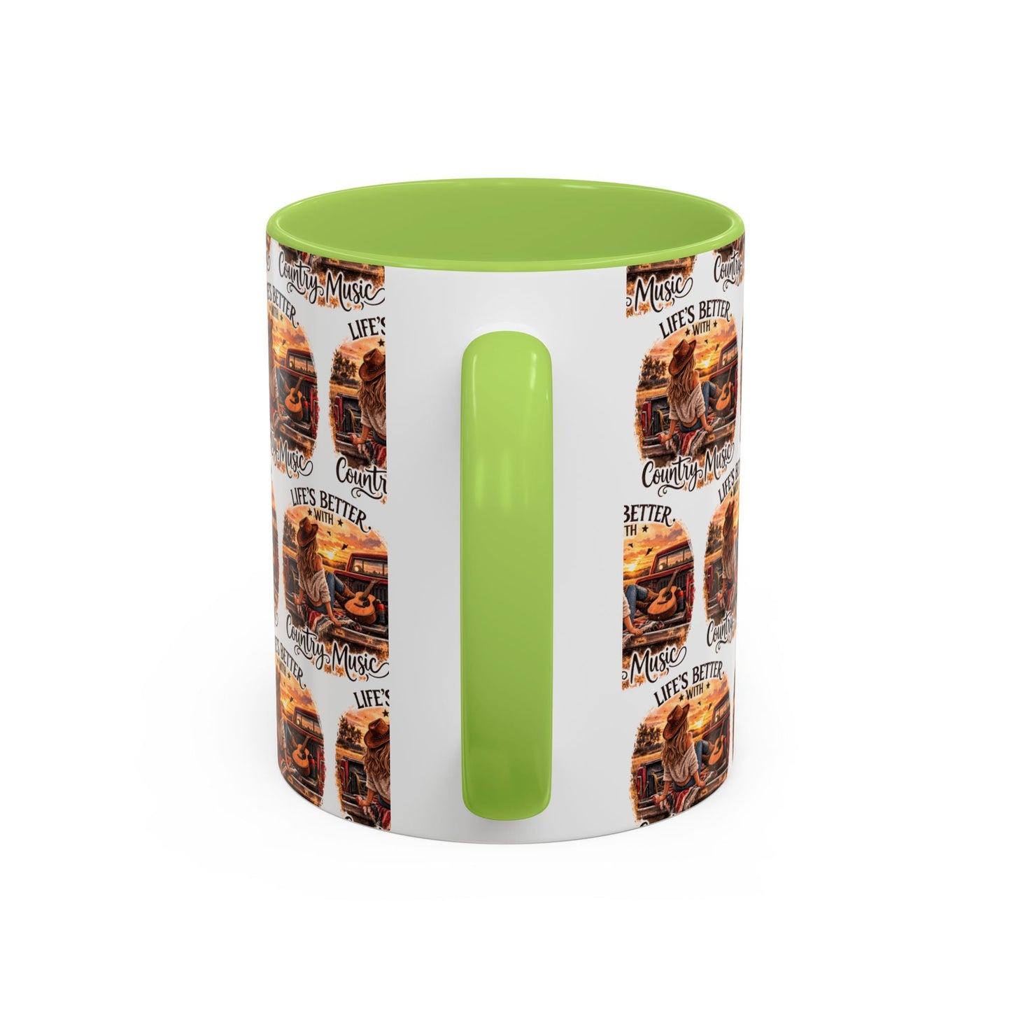 Country Music Coffee Mug Life's Better with Country Music Accent Mug (11oz) - SJM Print Store