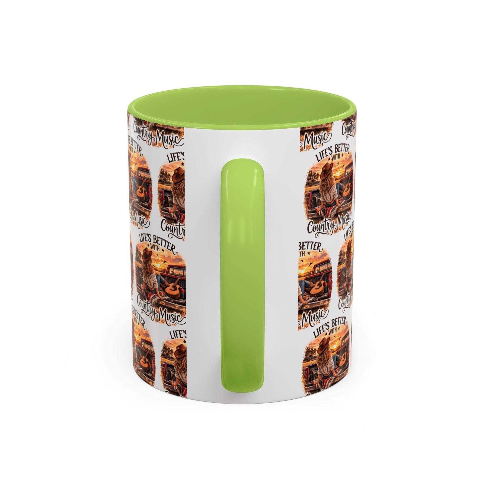 Country Music Coffee Mug Life's Better with Country Music Accent Mug (11oz) - SJM Print Store