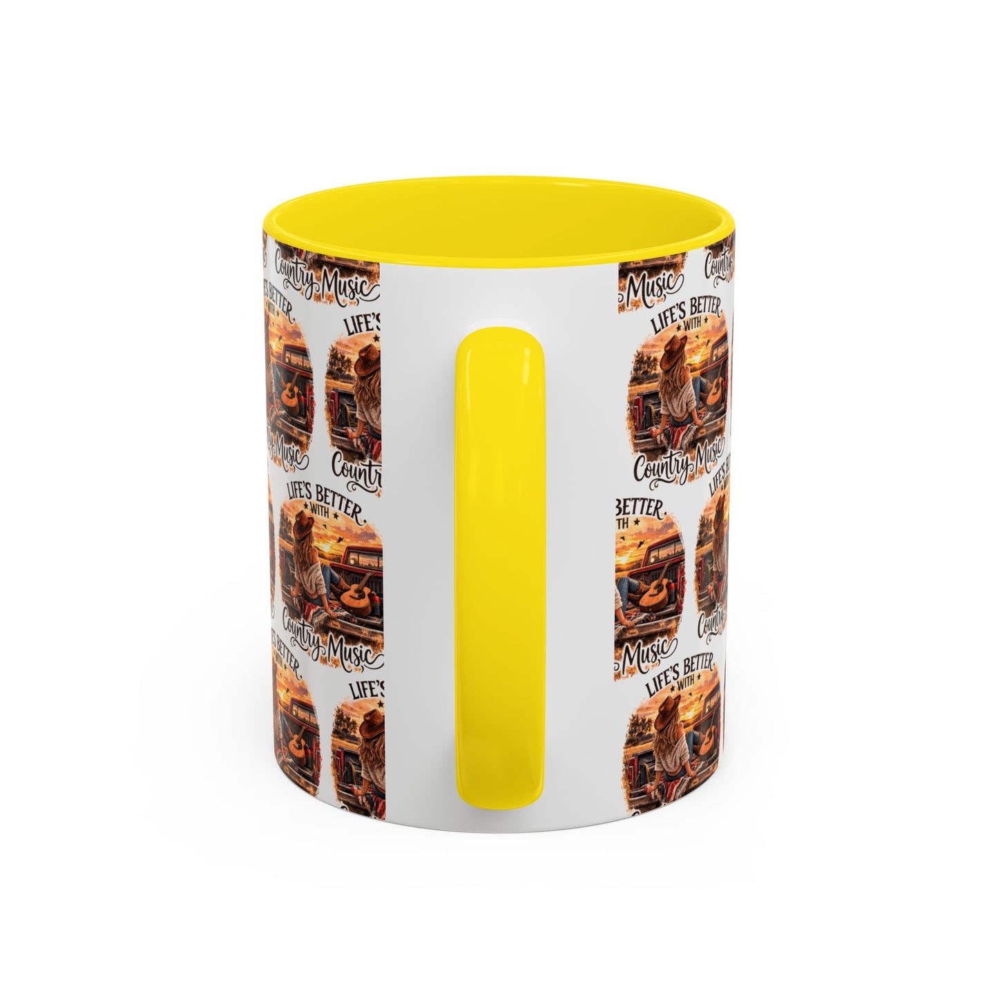 Country Music Coffee Mug Life's Better with Country Music Accent Mug (11oz) - SJM Print Store