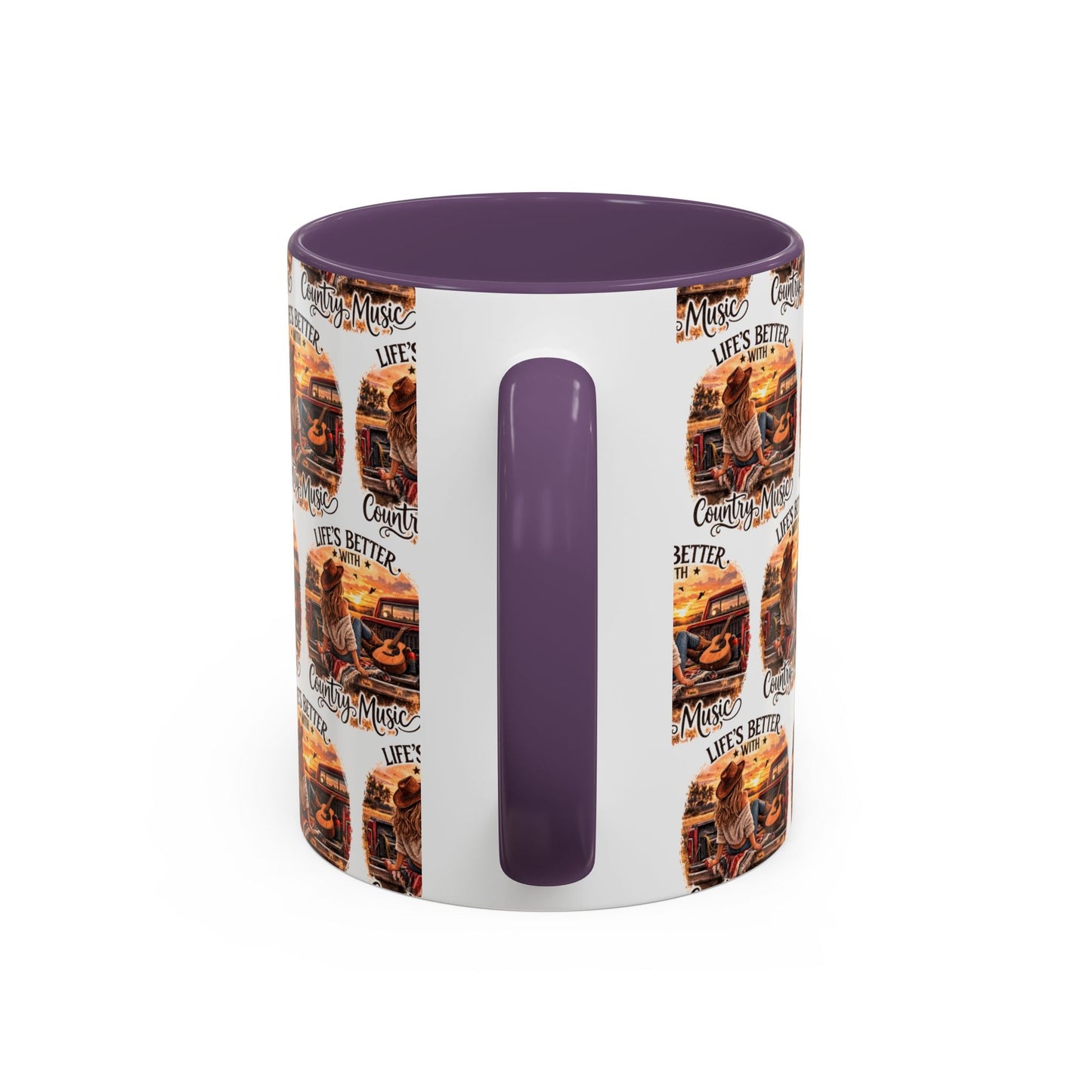 Country Music Coffee Mug Life's Better with Country Music Accent Mug (11oz) - SJM Print Store