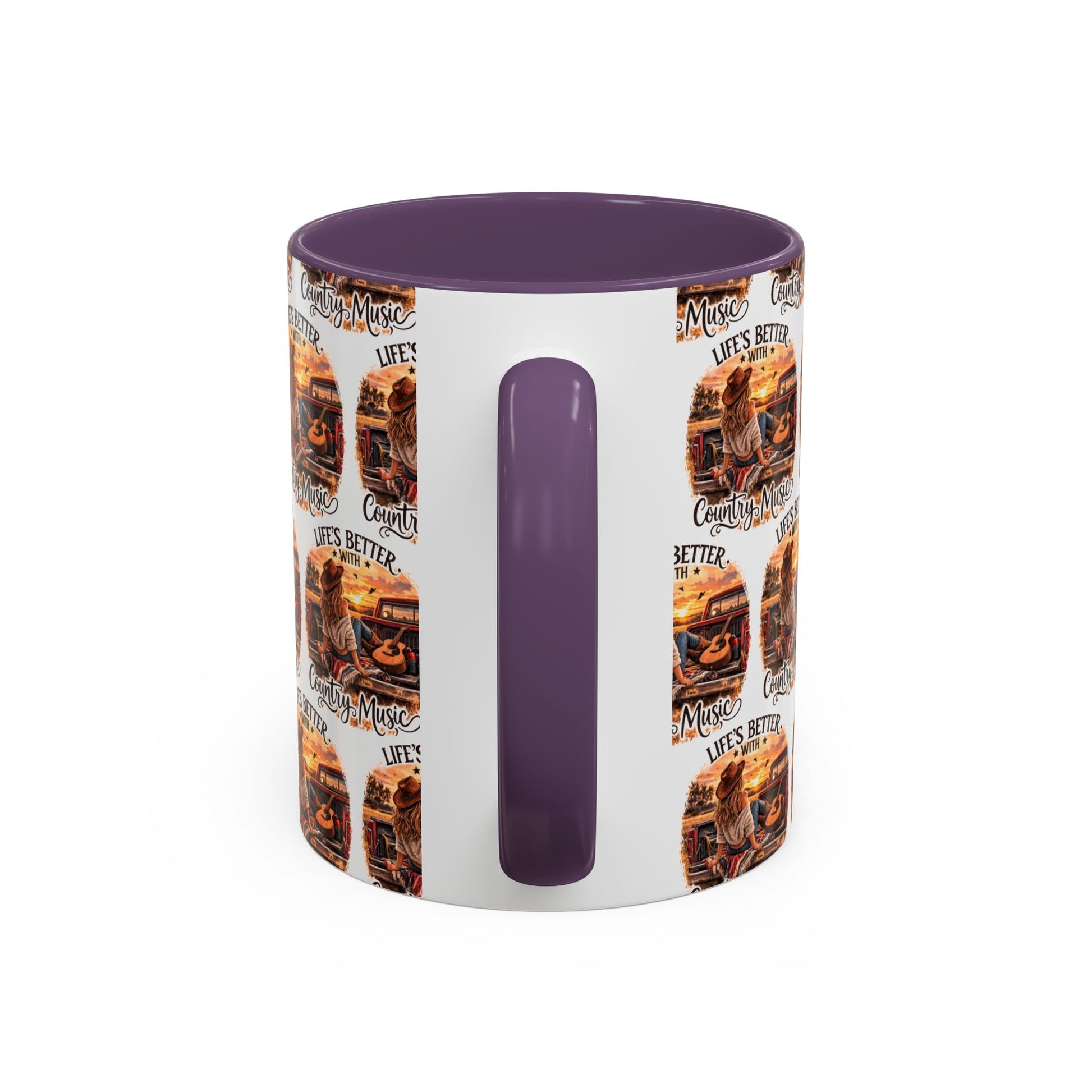 Country Music Coffee Mug Life's Better with Country Music Accent Mug (11oz) - SJM Print Store