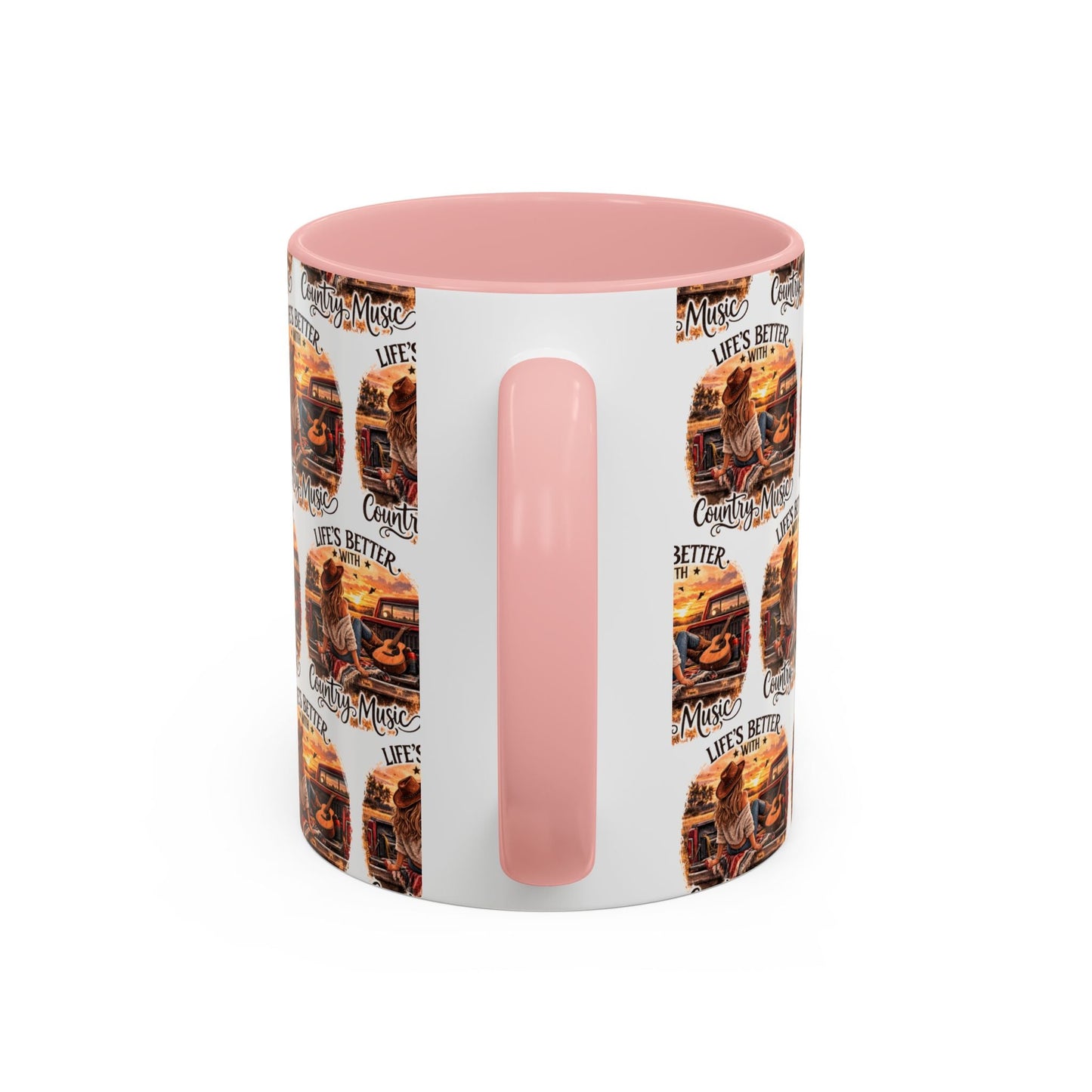 Country Music Coffee Mug Life's Better with Country Music Accent Mug (11oz) - SJM Print Store