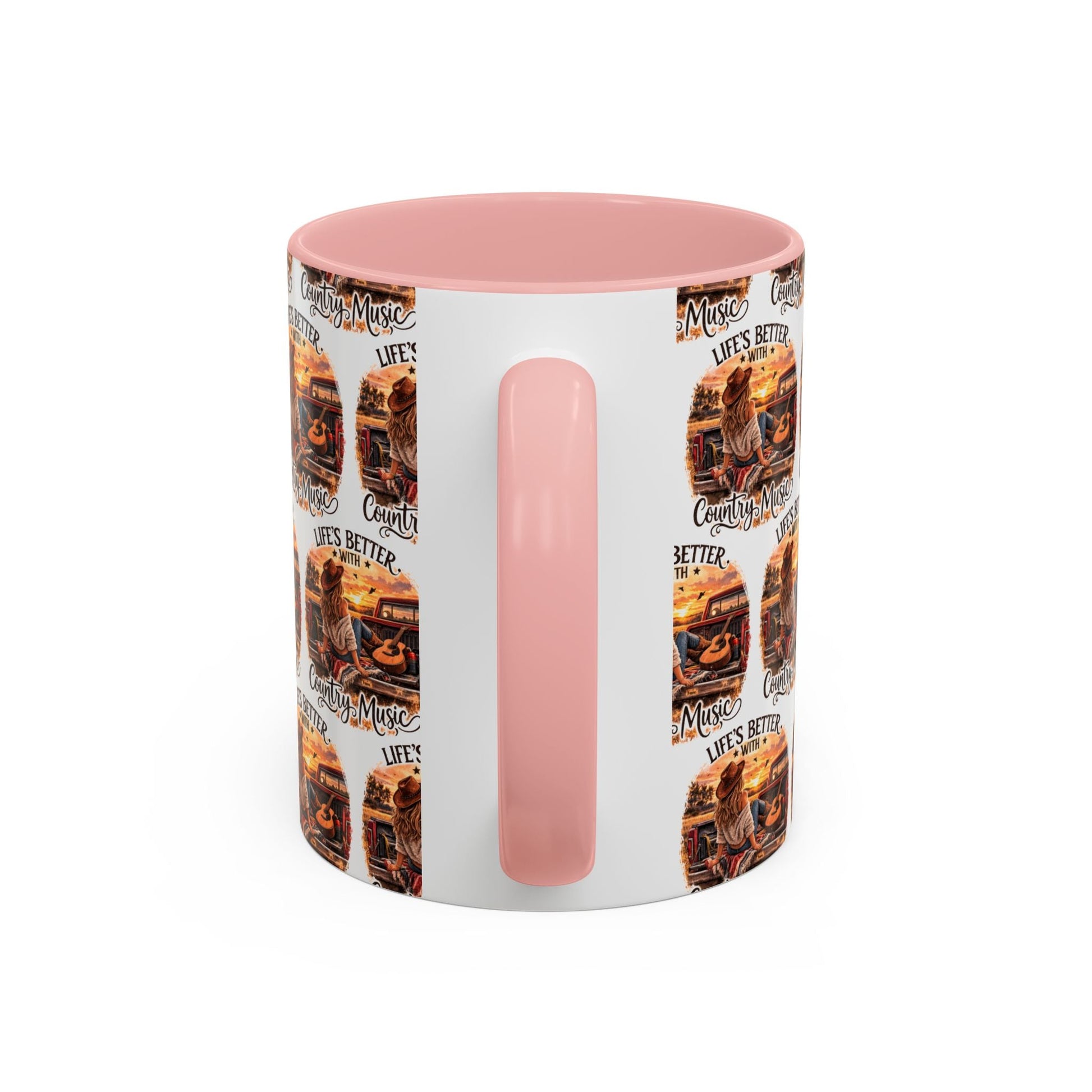 Country Music Coffee Mug Life's Better with Country Music Accent Mug (11oz) - SJM Print Store
