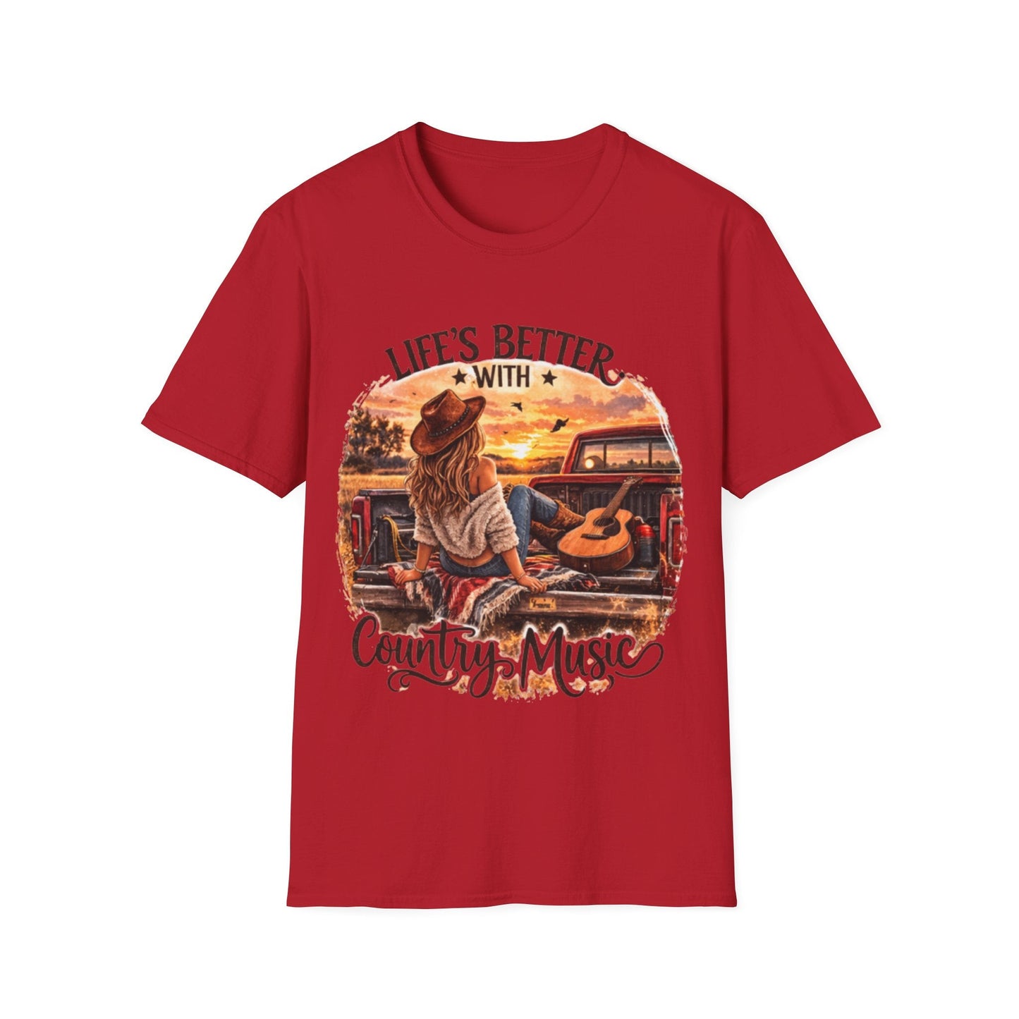 Country Music T-Shirt Life's Better With Country Music Graphic Tee - SJM Print Store