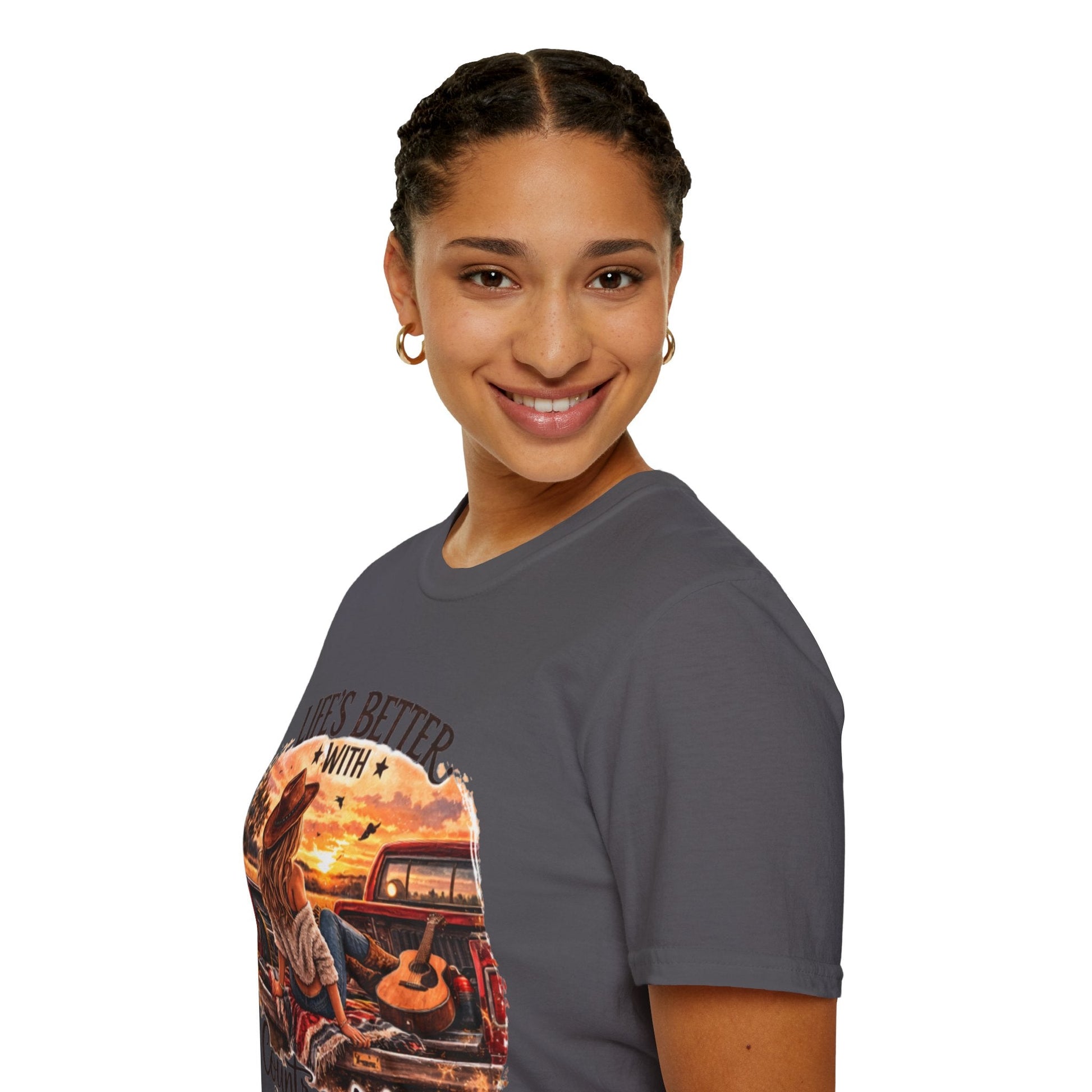 Country Music T-Shirt Life's Better With Country Music Graphic Tee - SJM Print Store