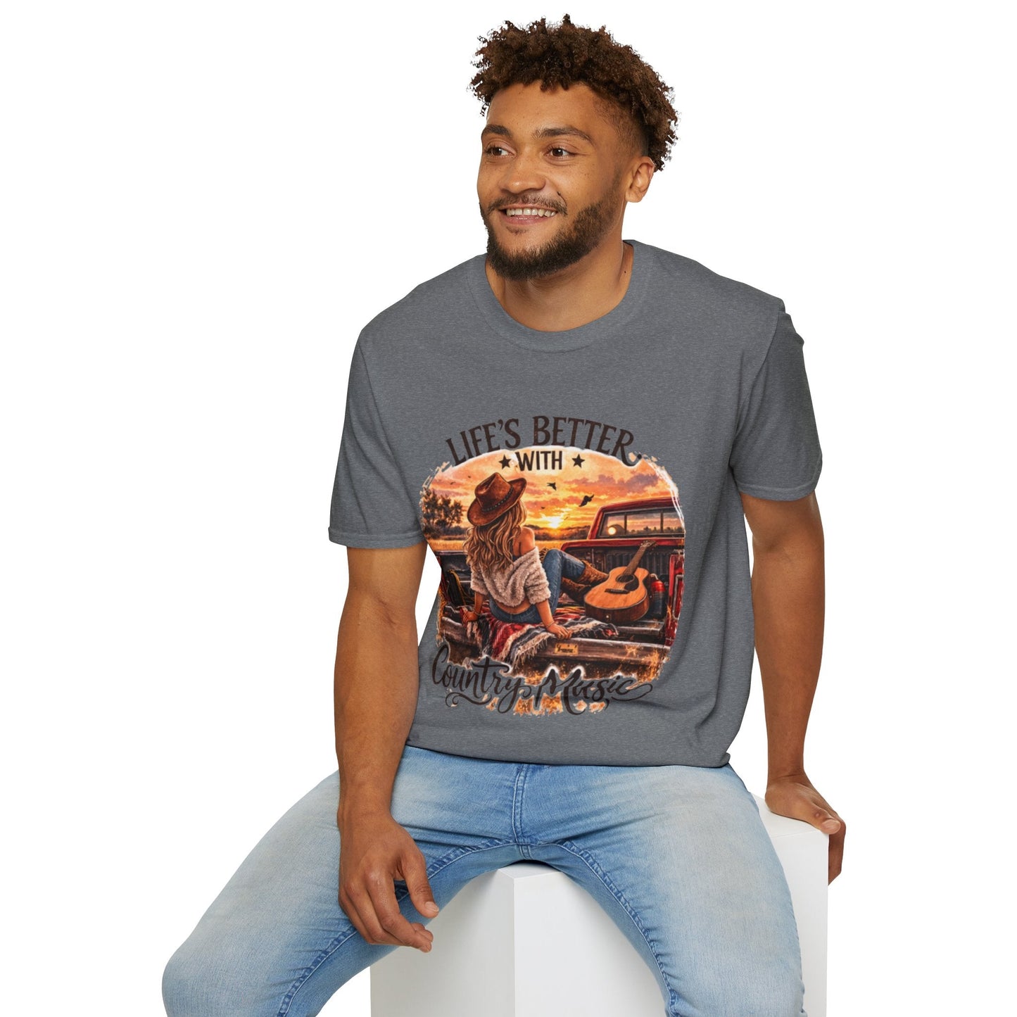 Country Music T-Shirt Life's Better With Country Music Graphic Tee - SJM Print Store