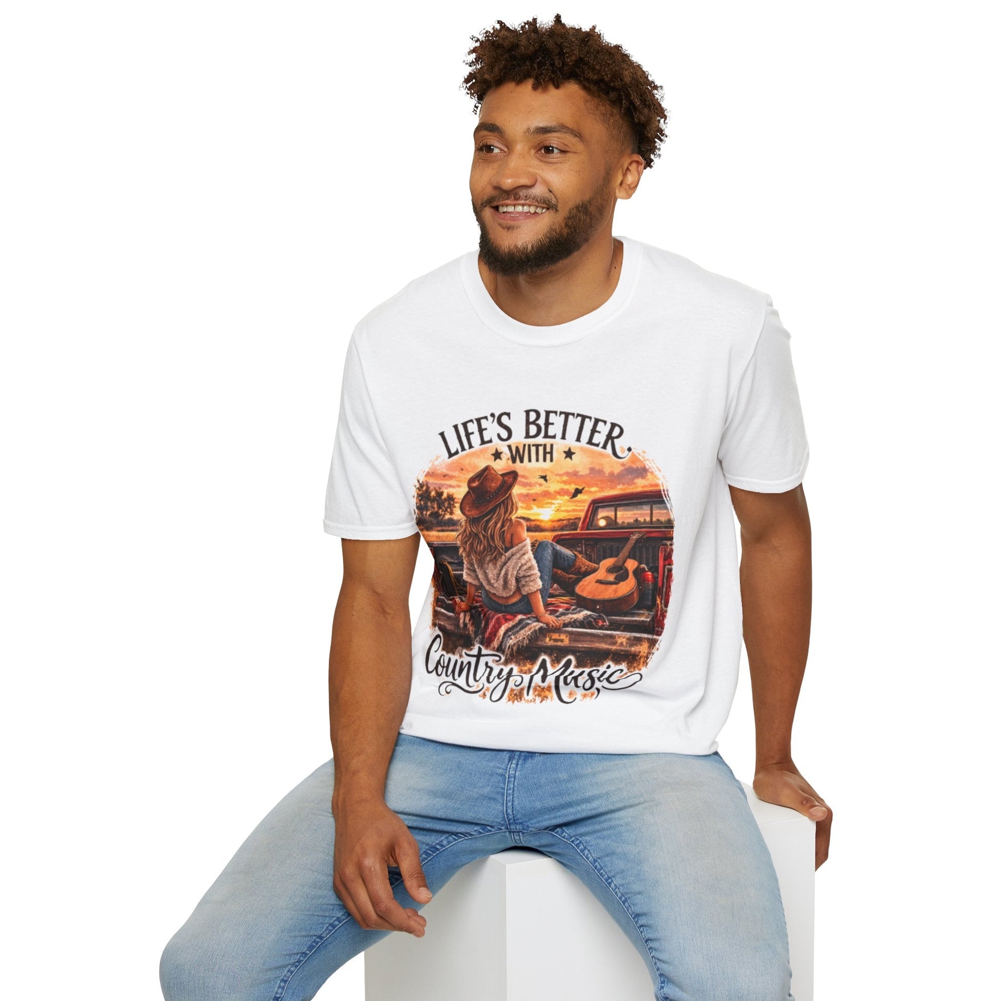 Country Music T-Shirt Life's Better With Country Music Graphic Tee - SJM Print Store