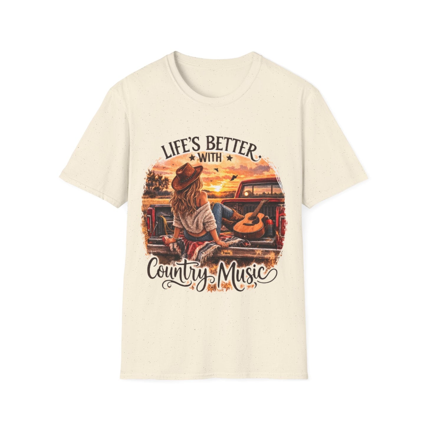 Country Music T-Shirt Life's Better With Country Music Graphic Tee - SJM Print Store