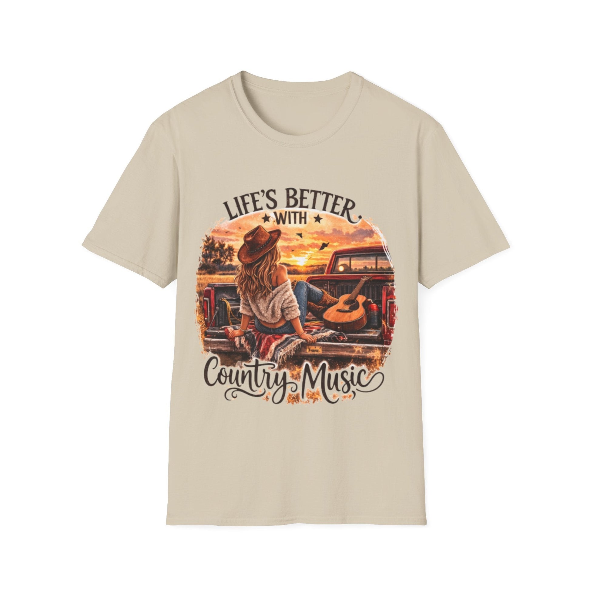 Country Music T-Shirt Life's Better With Country Music Graphic Tee - SJM Print Store