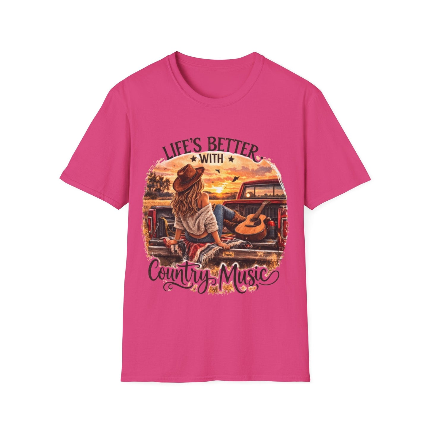 Country Music T-Shirt Life's Better With Country Music Graphic Tee - SJM Print Store