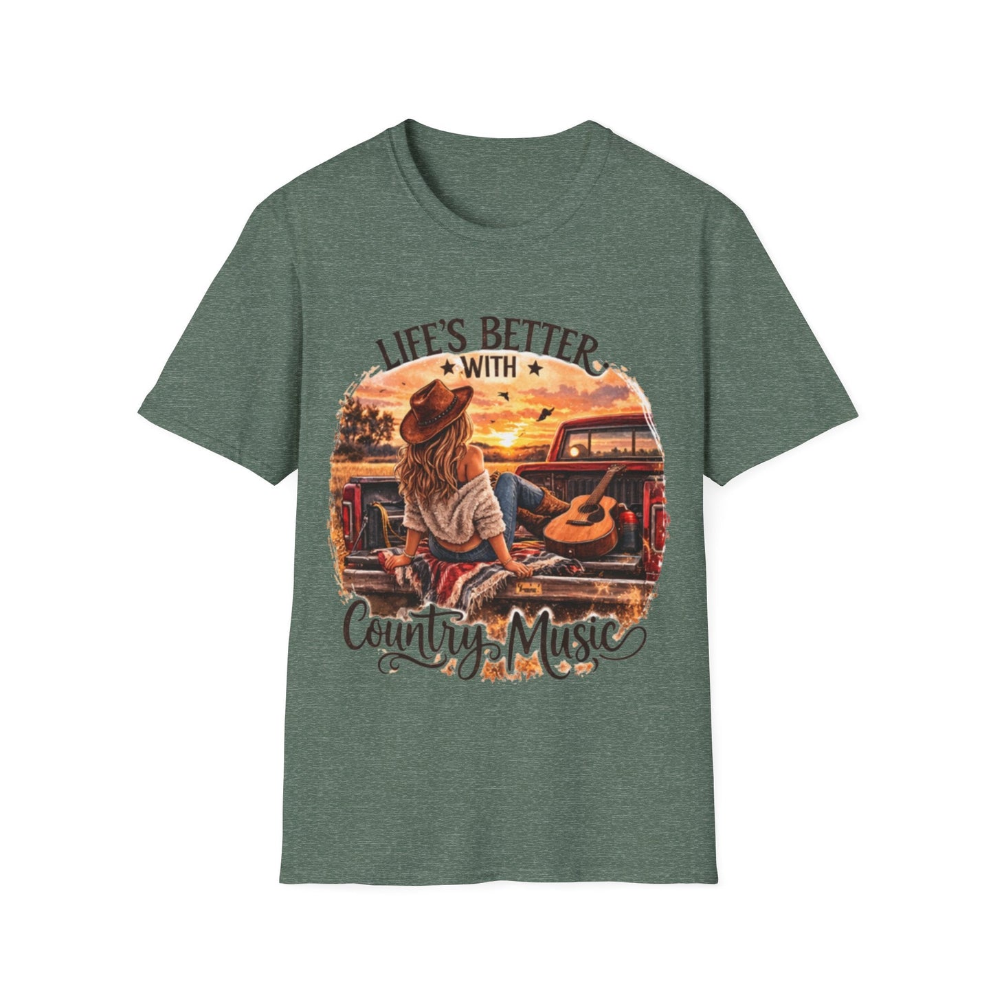 Country Music T-Shirt Life's Better With Country Music Graphic Tee - SJM Print Store