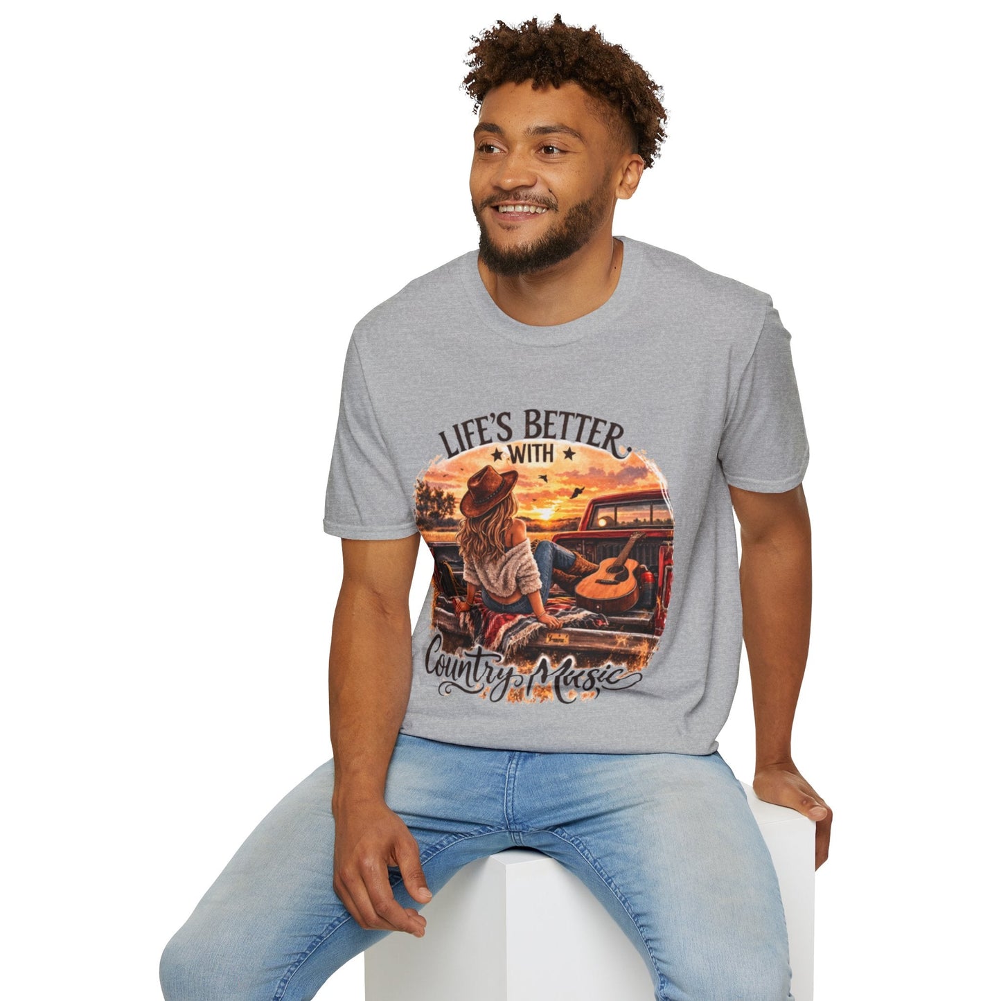 Country Music T-Shirt Life's Better With Country Music Graphic Tee - SJM Print Store