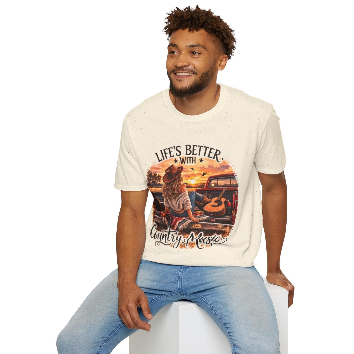 Country Music T-Shirt Life's Better With Country Music Graphic Tee - SJM Print Store