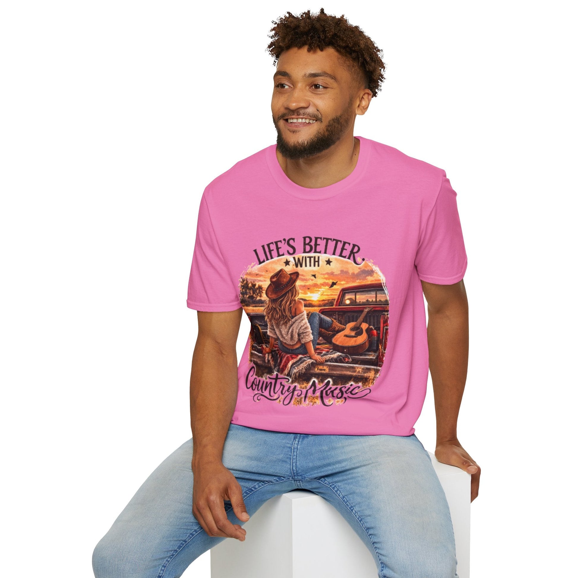 Country Music T-Shirt Life's Better With Country Music Graphic Tee - SJM Print Store