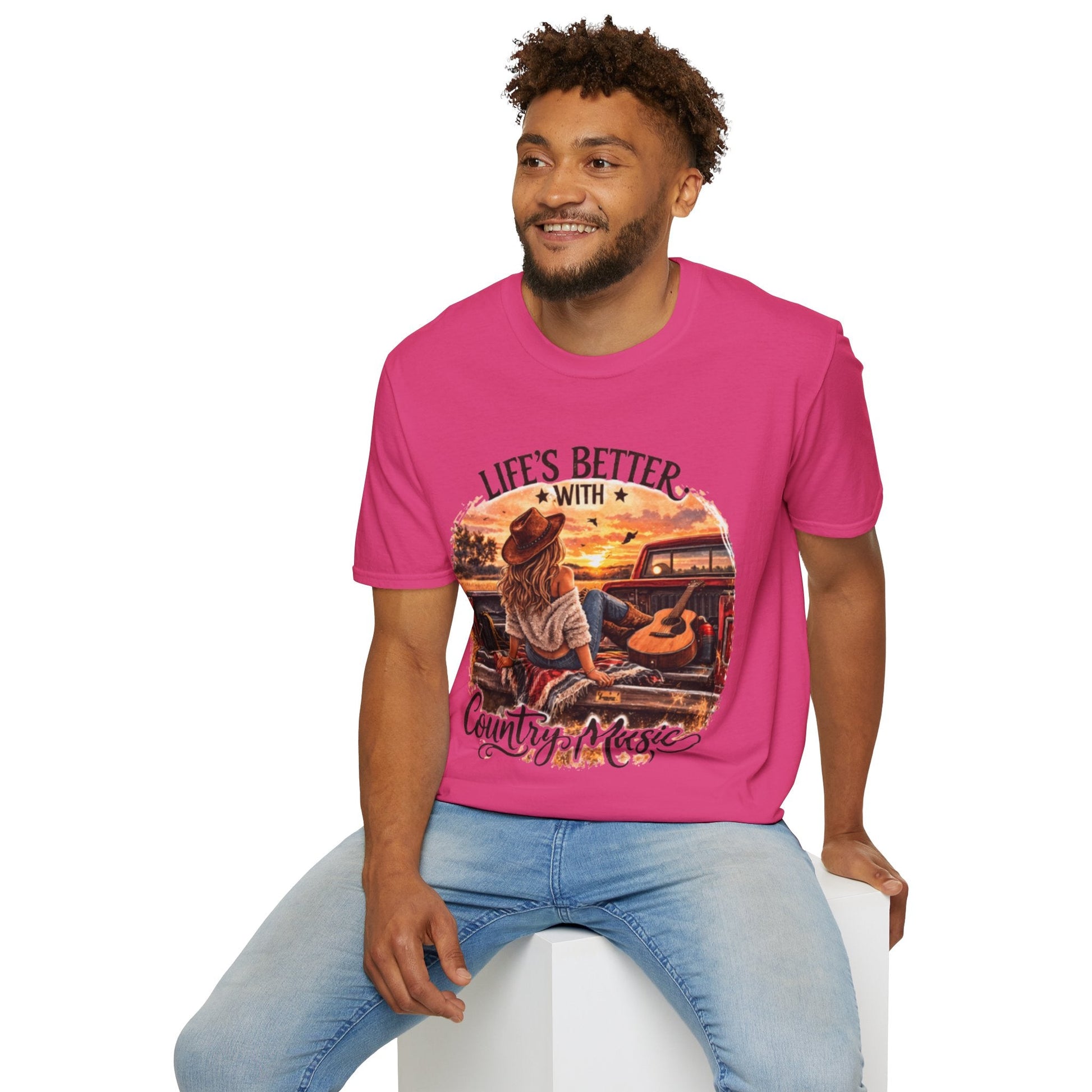 Country Music T-Shirt Life's Better With Country Music Graphic Tee - SJM Print Store