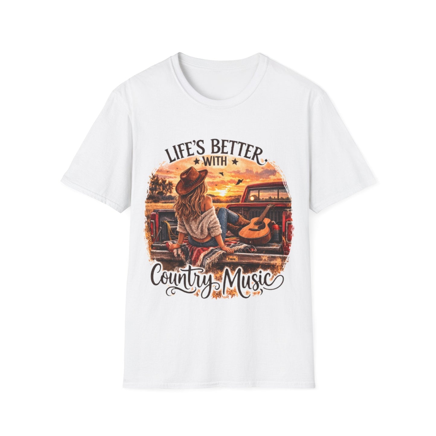 Country Music T-Shirt Life's Better With Country Music Graphic Tee - SJM Print Store