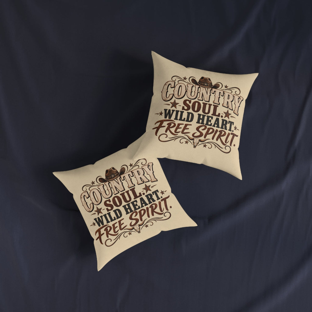 Country Soul Wild Heart Free Spirit Cushion – Western Country Pillow - SJM Print Store
