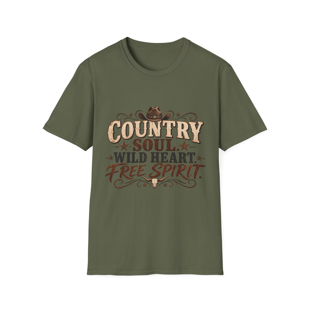 Country Soul Wild Heart Free Spirit T-Shirt – Western Country Tee - SJM Print Store