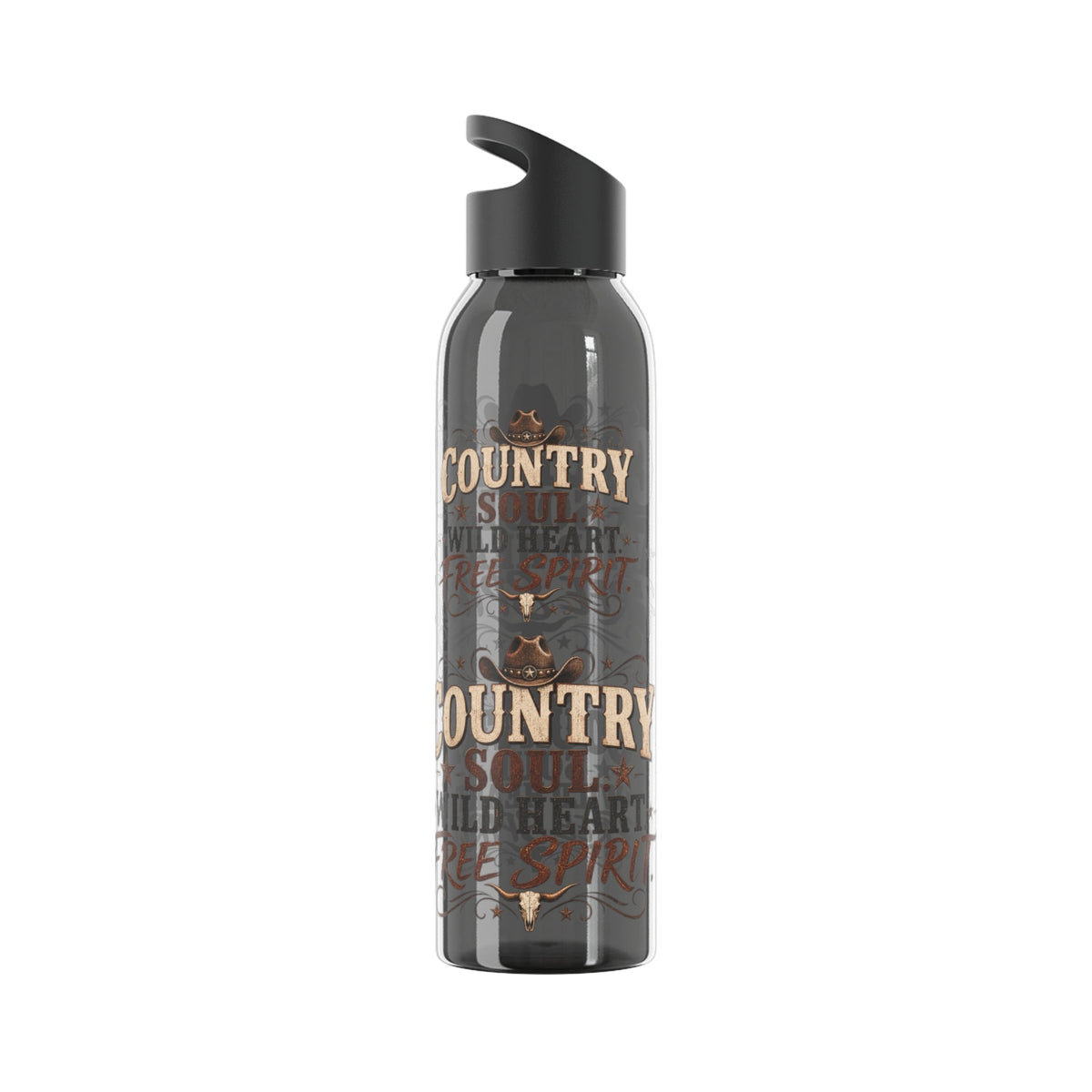 Country Soul Wild Heart Free Spirit Water Bottle – Country Western Bottle - SJM Print Store