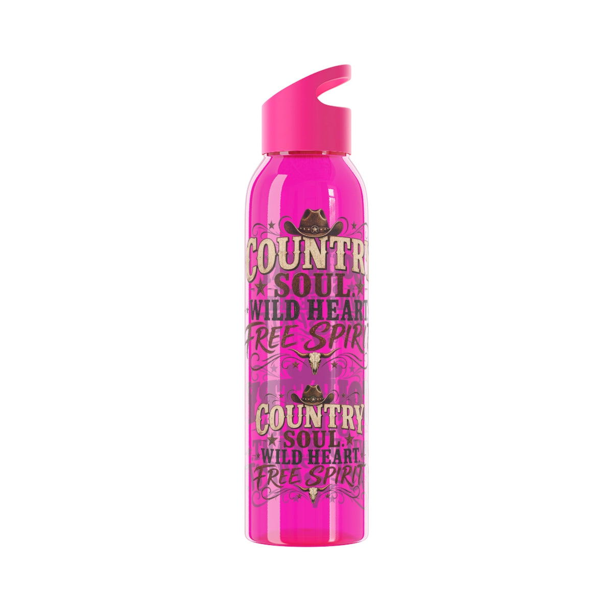 Country Soul Wild Heart Free Spirit Water Bottle – Country Western Bottle - SJM Print Store