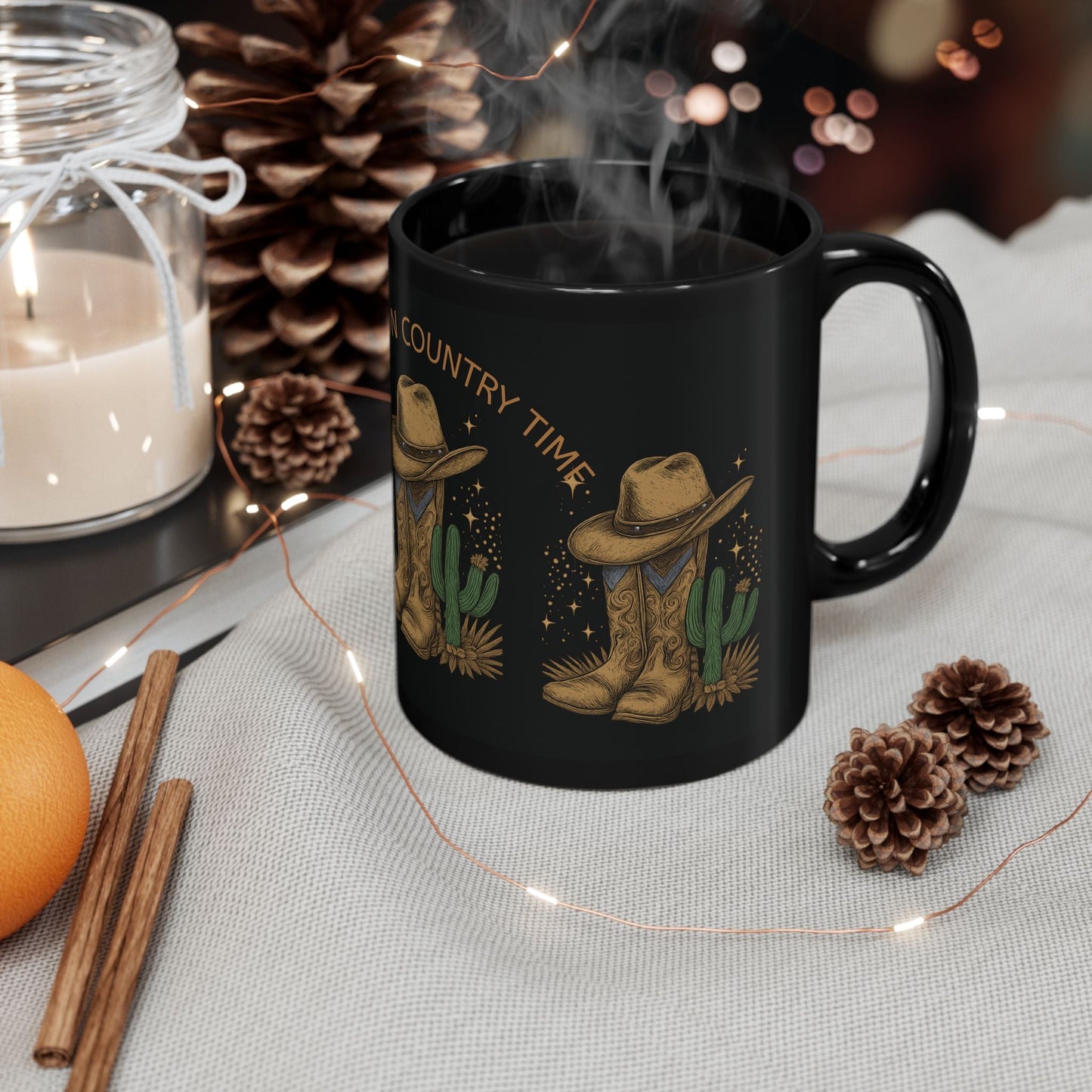 Country - Themed Mug - 'Sipping on Country Time' Unique Design - SJM Print Store