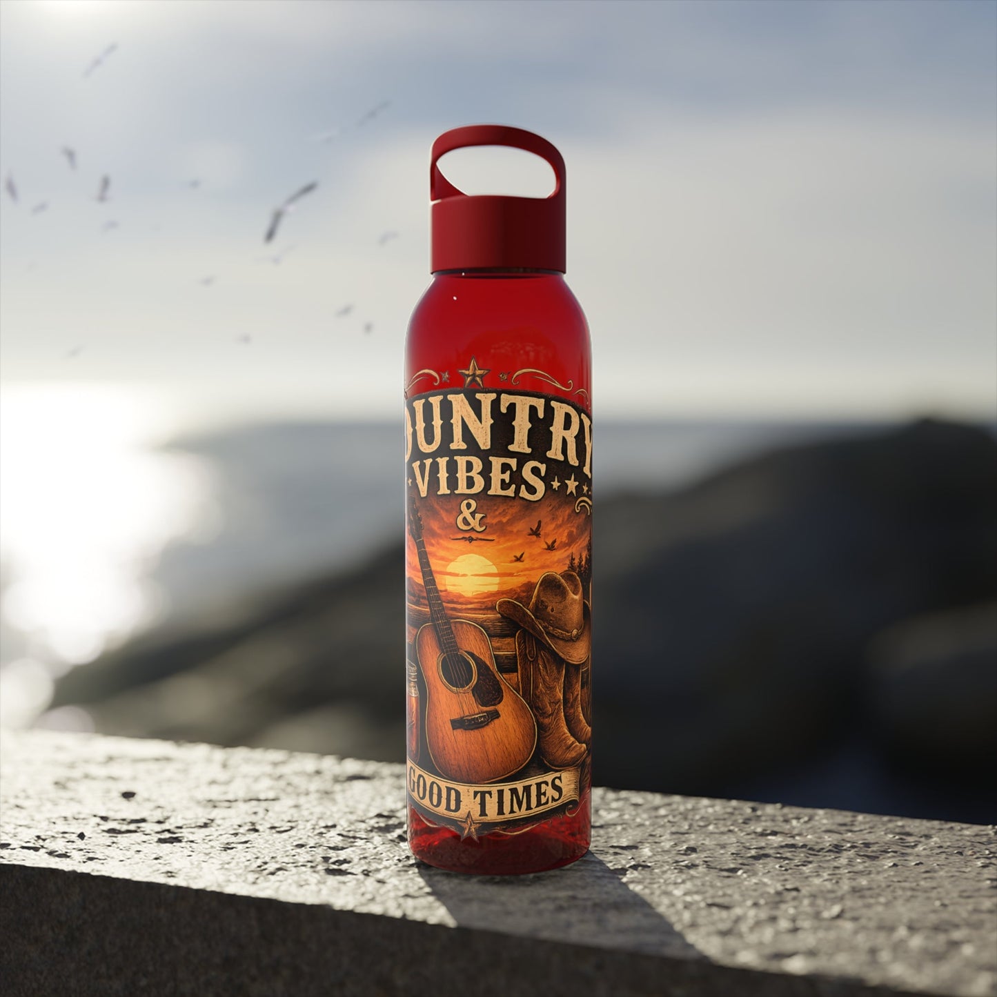 Country Vibes Water Bottle - SJM Print Store