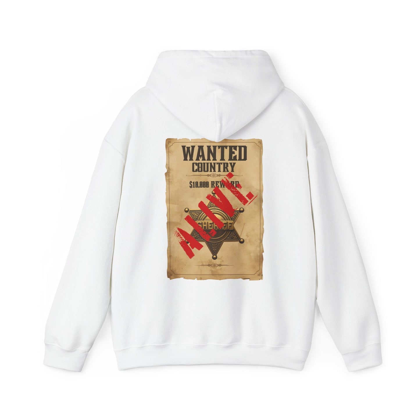Country Western 'Wanted' Vintage Poster Hoodie - SJM Print Store