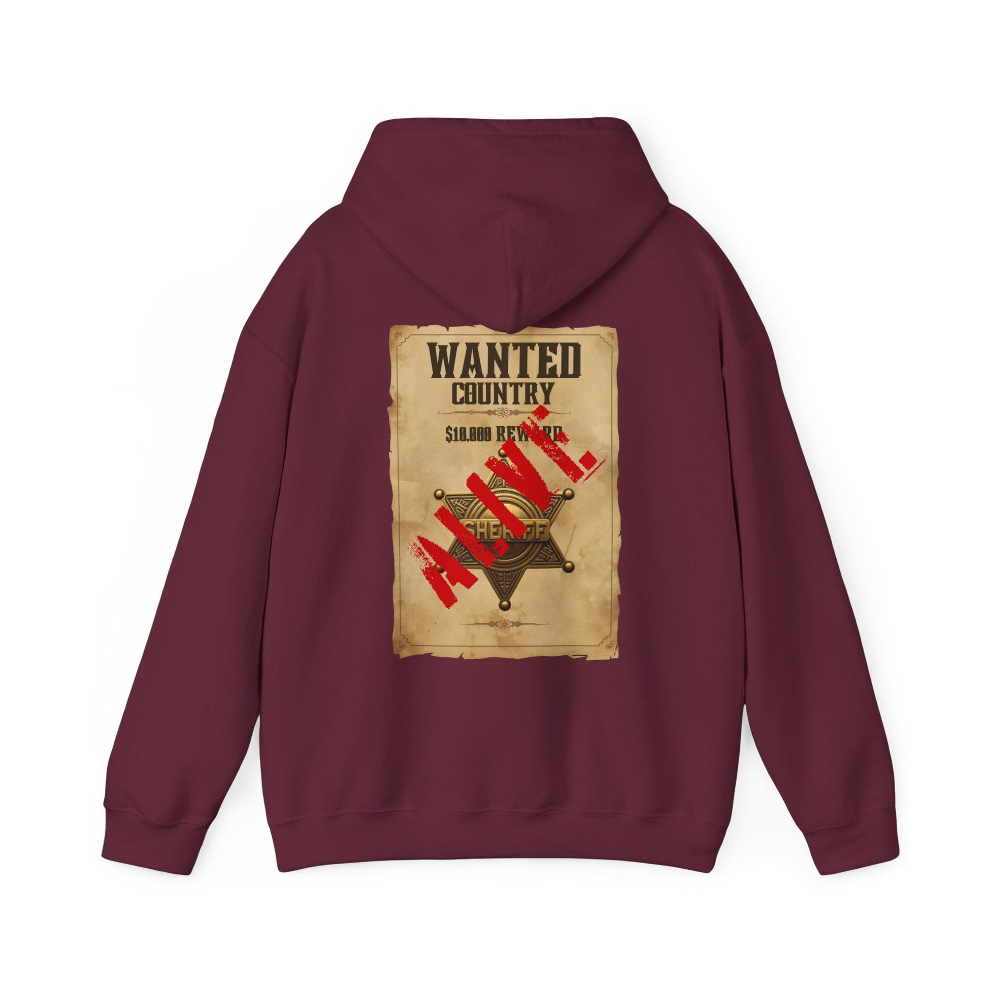 Country Western 'Wanted' Vintage Poster Hoodie - SJM Print Store