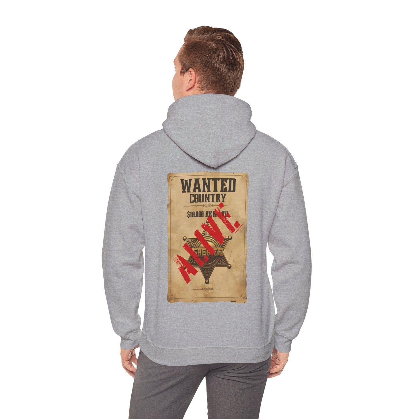 Country Western 'Wanted' Vintage Poster Hoodie - SJM Print Store