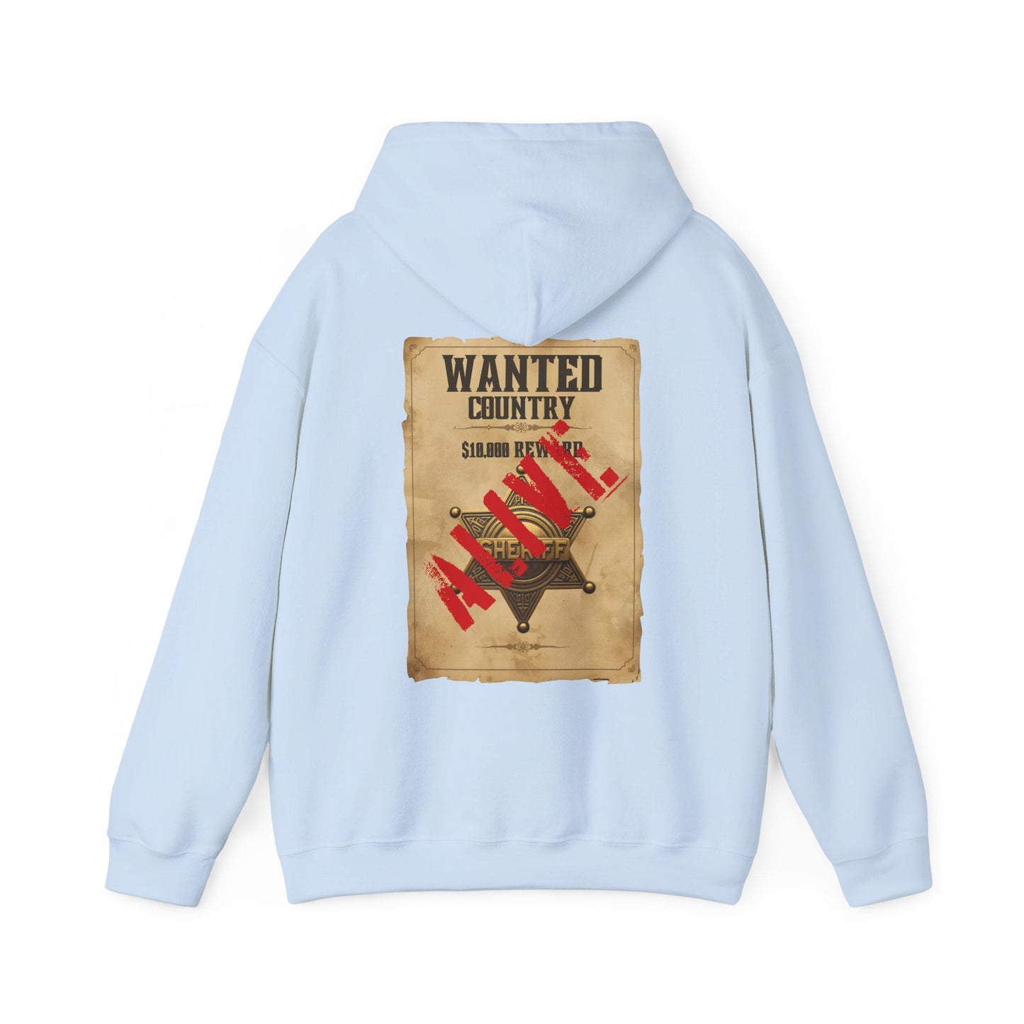 Country Western 'Wanted' Vintage Poster Hoodie - SJM Print Store