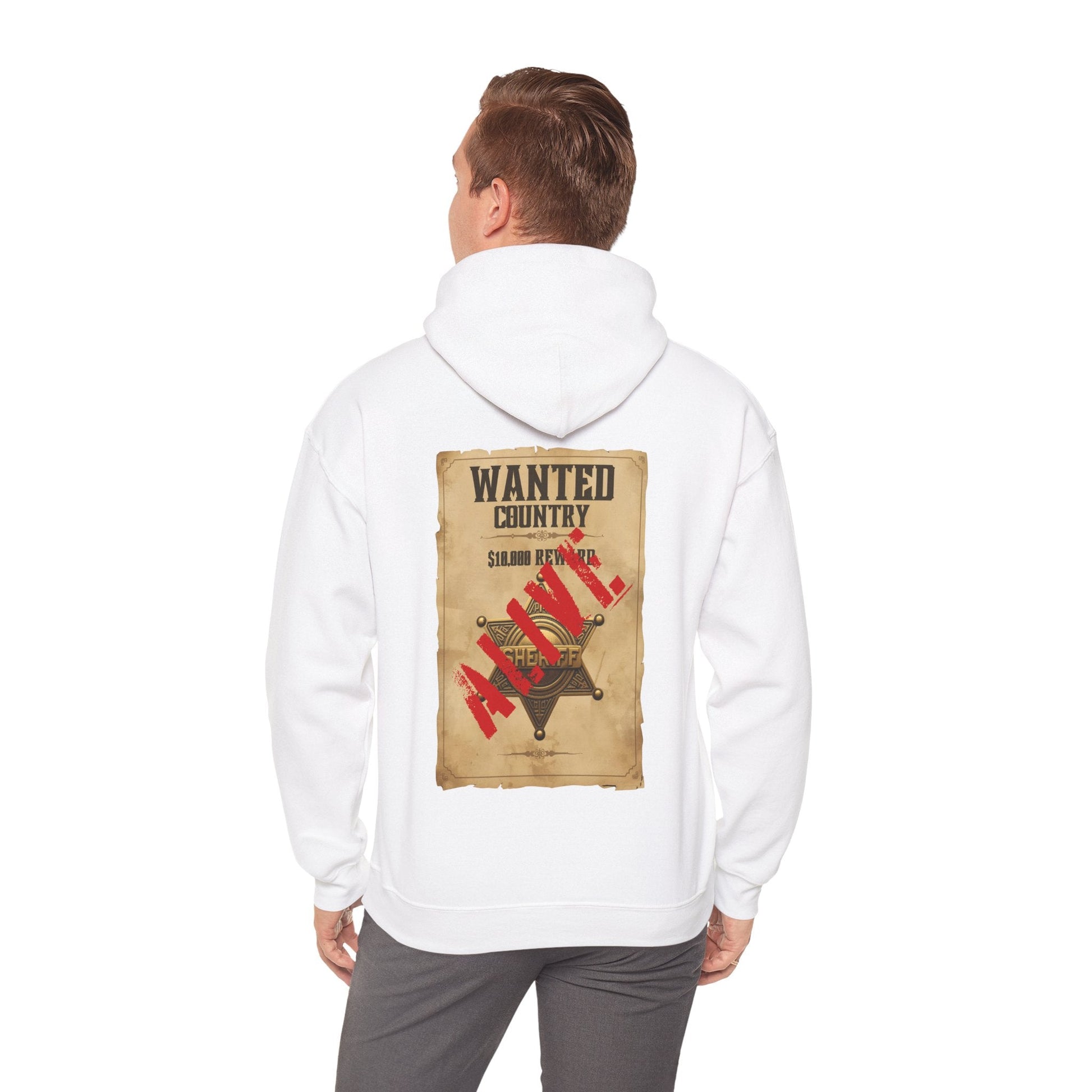 Country Western 'Wanted' Vintage Poster Hoodie - SJM Print Store