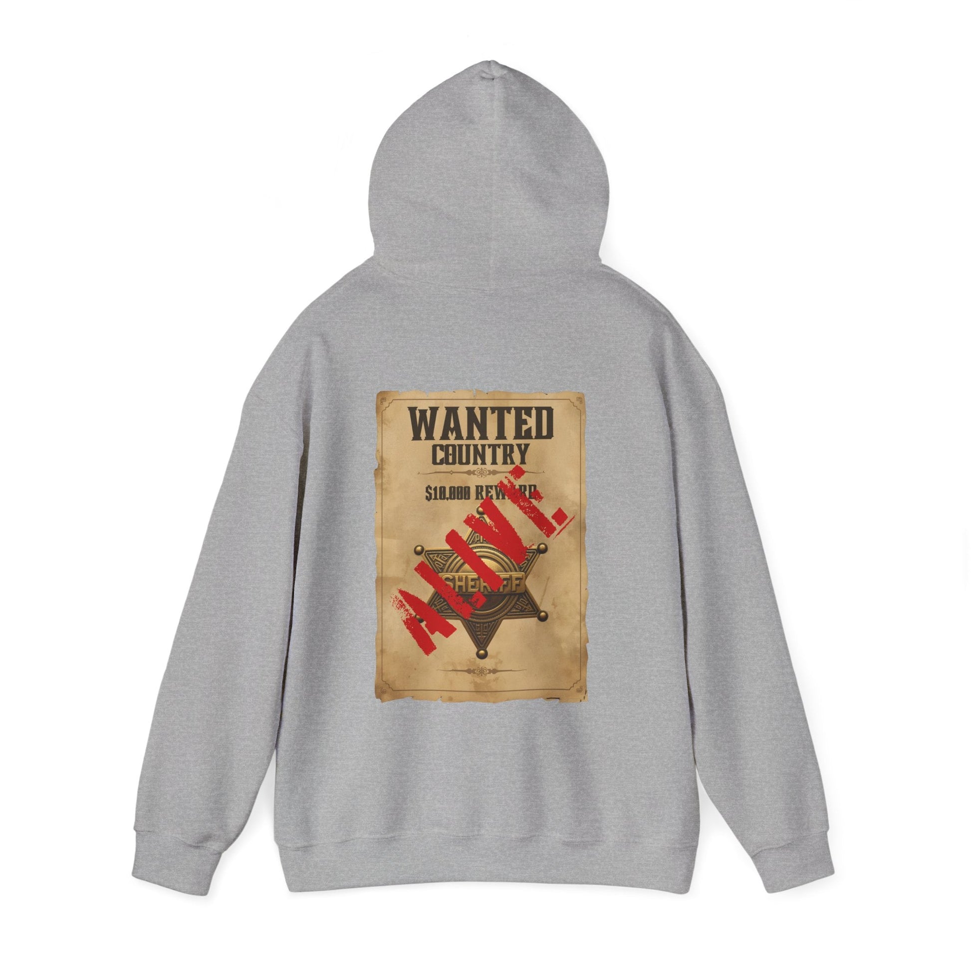Country Western 'Wanted' Vintage Poster Hoodie - SJM Print Store