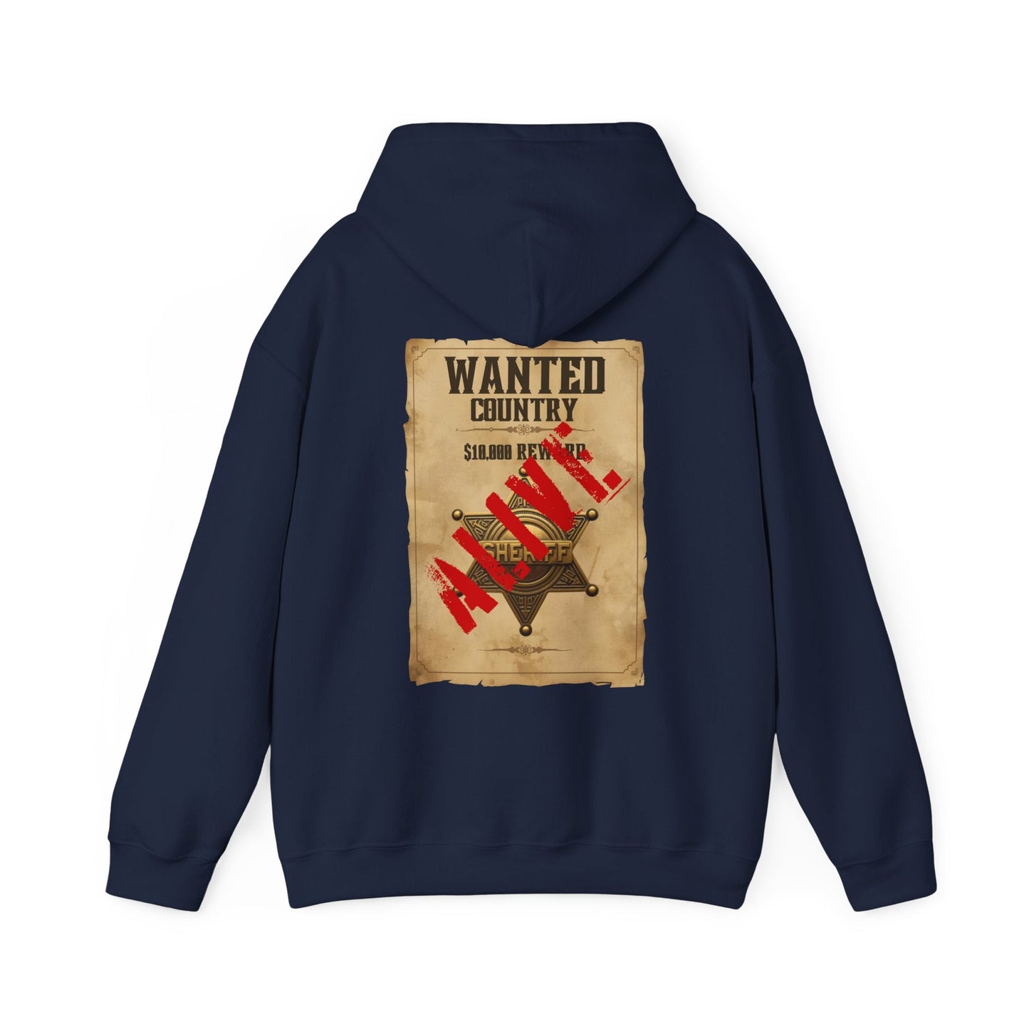 Country Western 'Wanted' Vintage Poster Hoodie - SJM Print Store