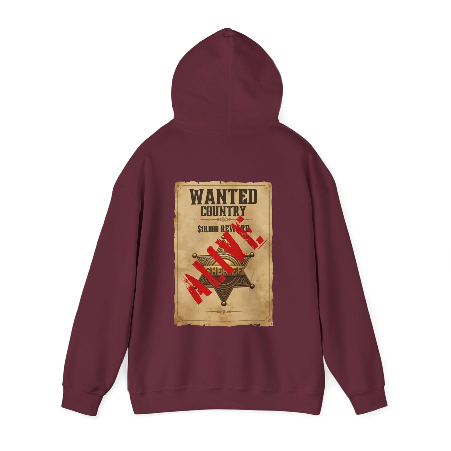 Country Western 'Wanted' Vintage Poster Hoodie - SJM Print Store