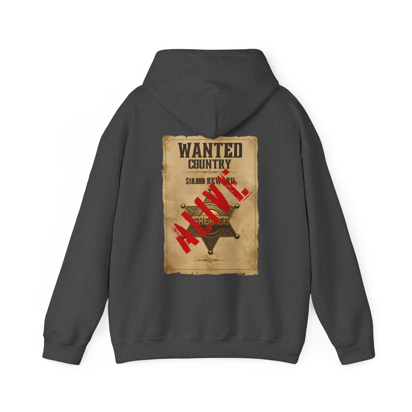 Country Western 'Wanted' Vintage Poster Hoodie - SJM Print Store