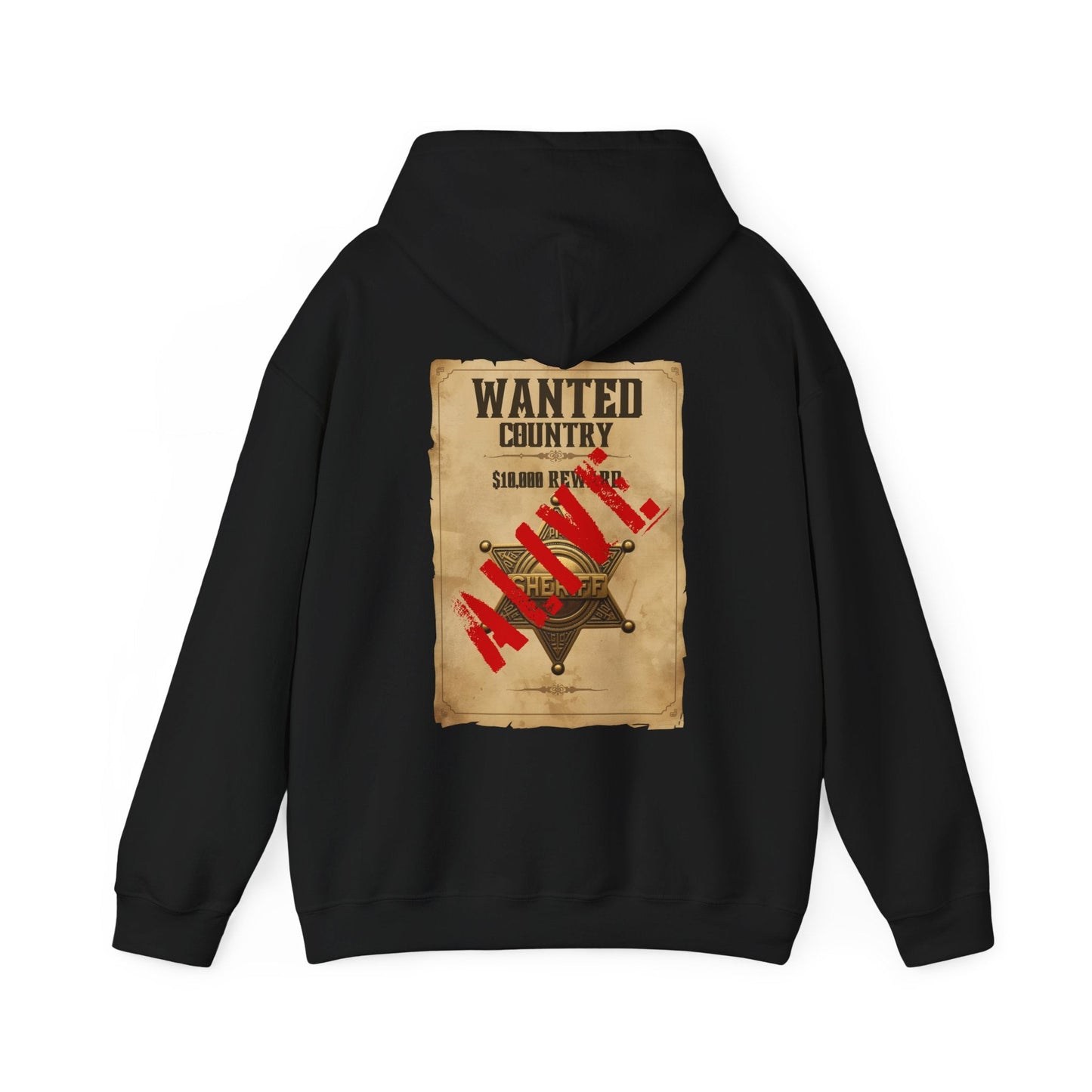 Country Western 'Wanted' Vintage Poster Hoodie - SJM Print Store