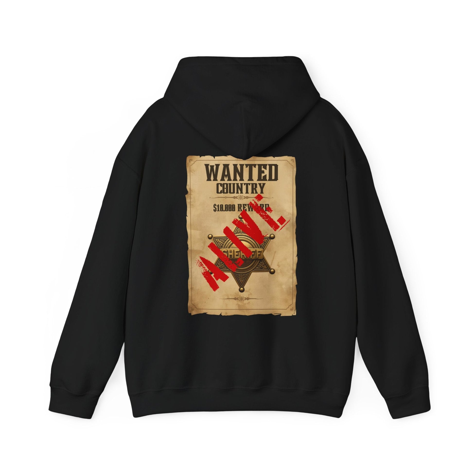 Country Western 'Wanted' Vintage Poster Hoodie - SJM Print Store