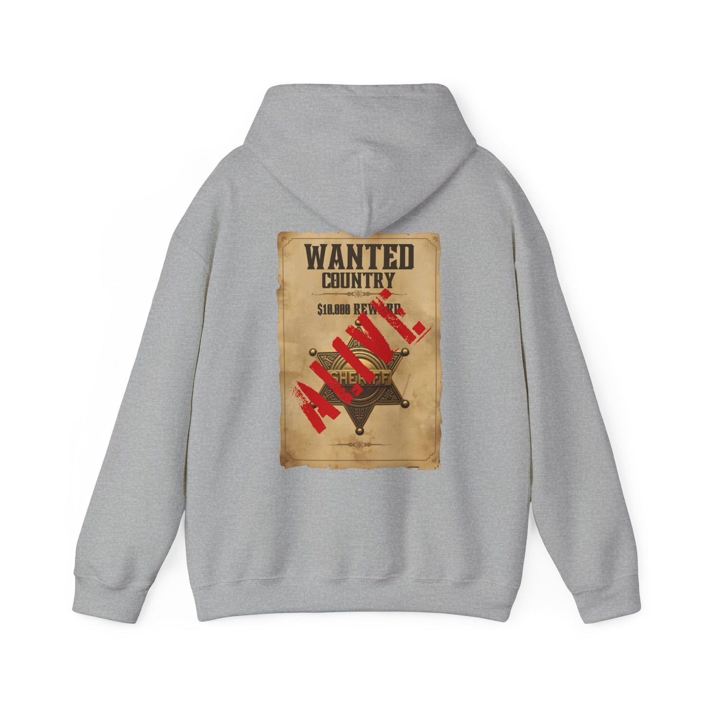 Country Western 'Wanted' Vintage Poster Hoodie - SJM Print Store