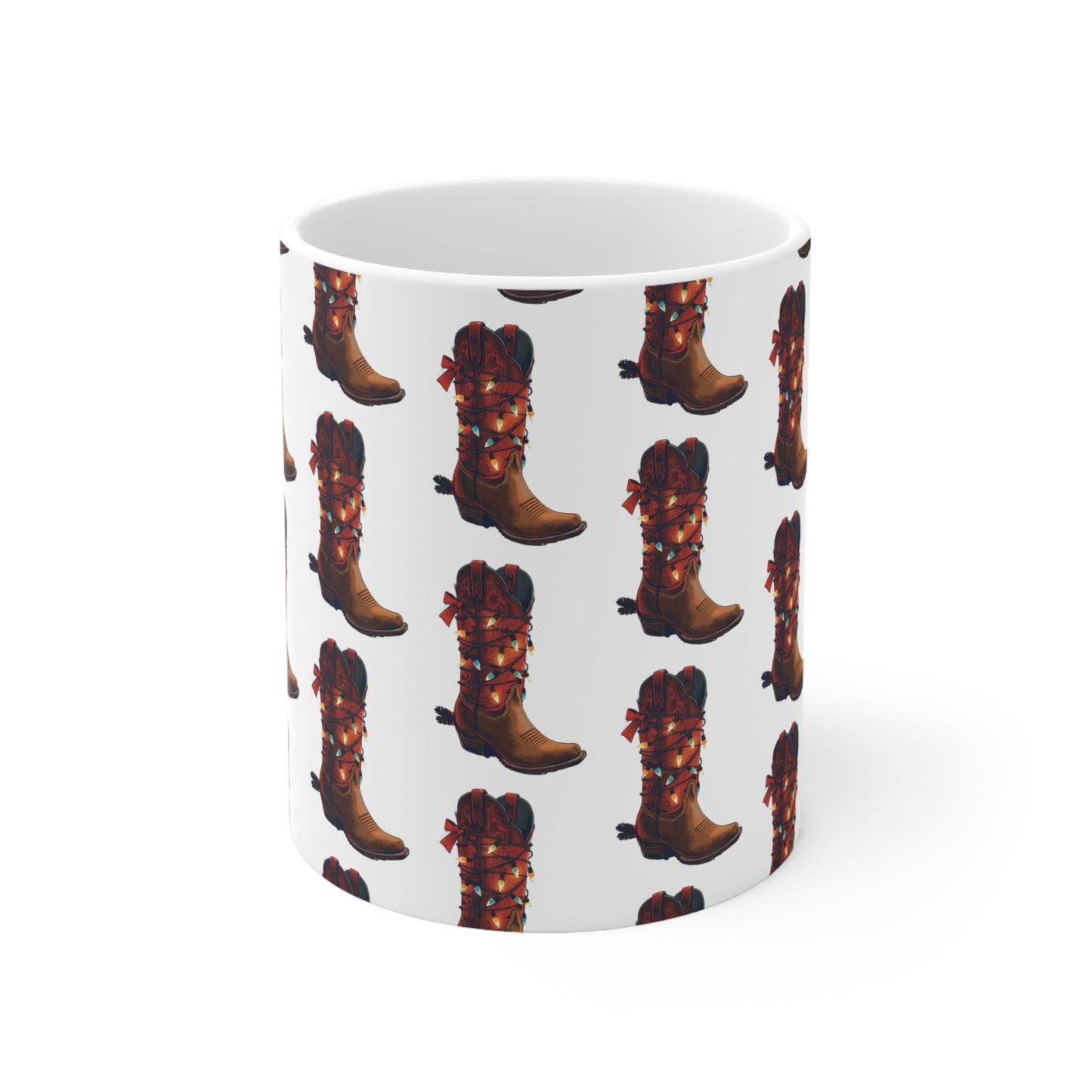 Cowboy Boot Pattern Ceramic Mug - SJM Print Store