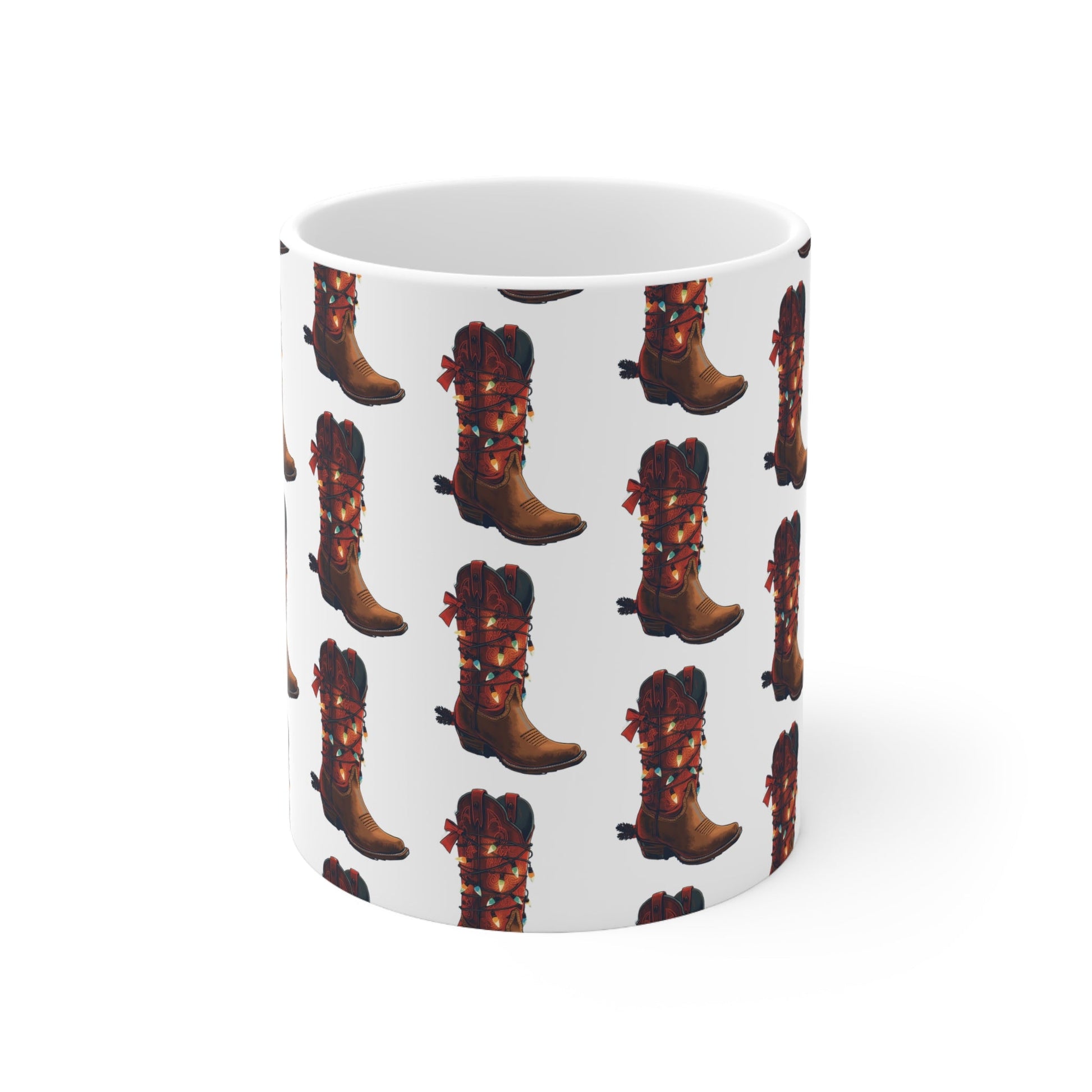 Cowboy Boot Pattern Ceramic Mug - SJM Print Store