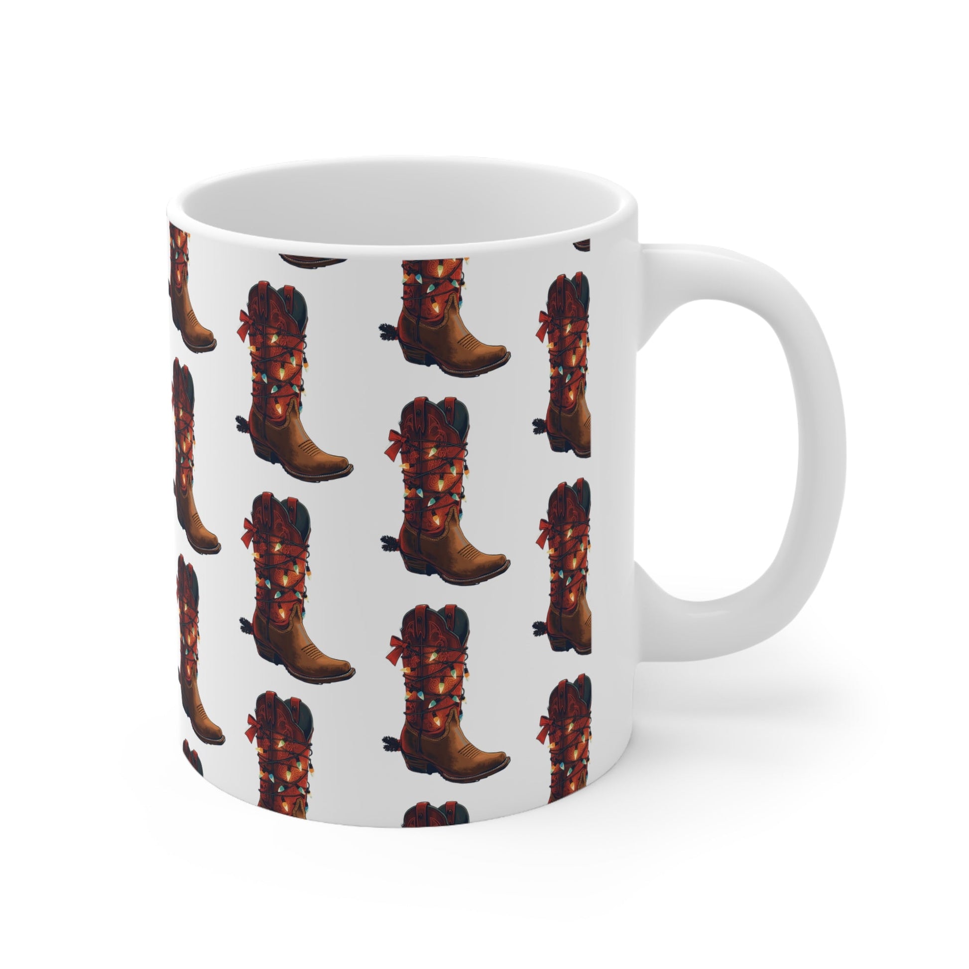 Cowboy Boot Pattern Ceramic Mug - SJM Print Store