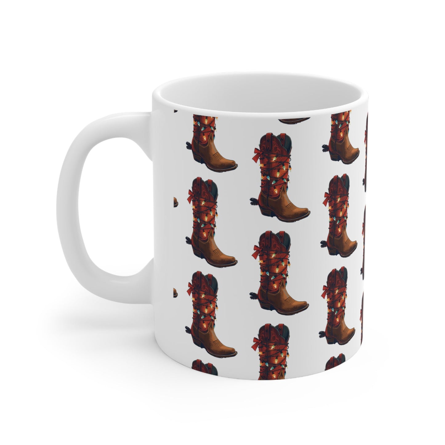 Cowboy Boot Pattern Ceramic Mug - SJM Print Store